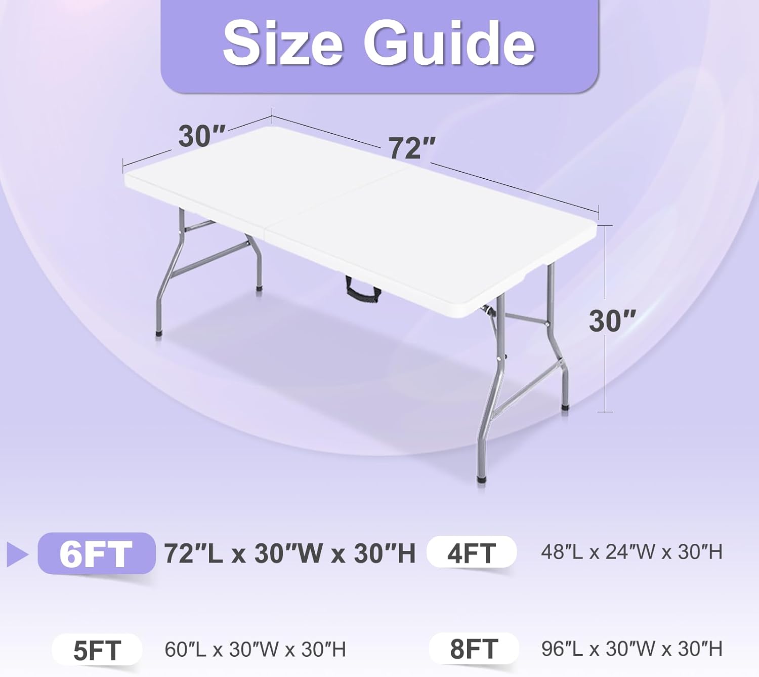 ABCCANOPY 6 Ft Grey Spandex Table Cover Stretch Fit Wrinkle Resistant