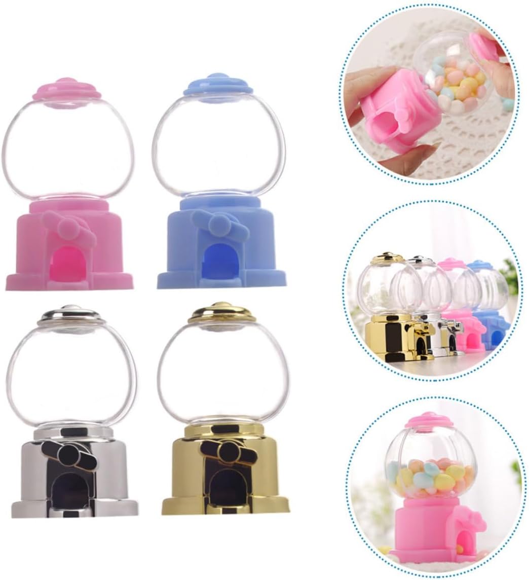 Healifty 16pcs Manual Gumball Machine Candy Dispenser Light Silver for Parties Events and Fun Treats