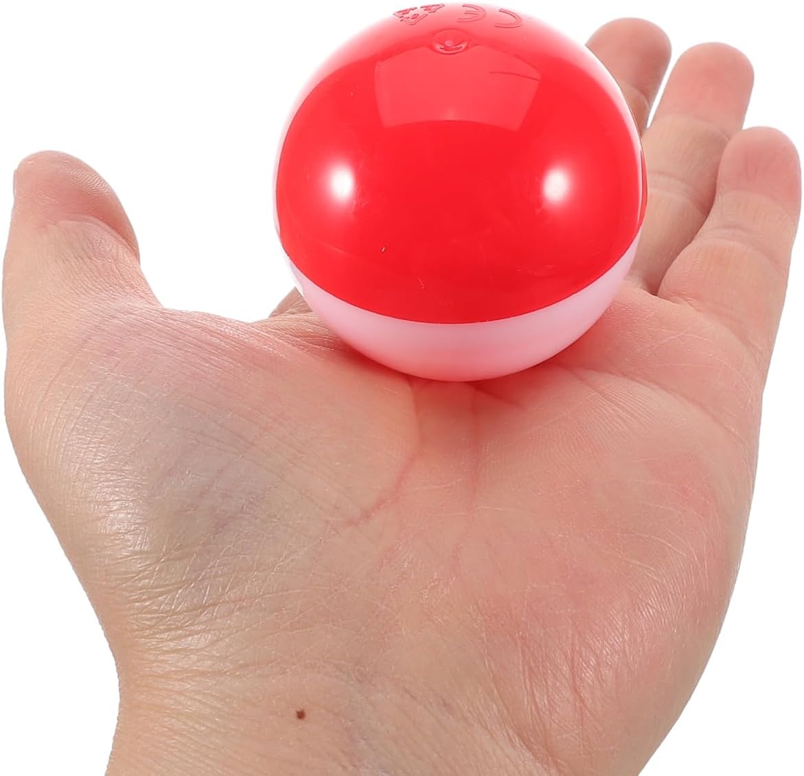 SHOWERORO 50Pcs Red White Plastic Candy Balls for Vending Machines