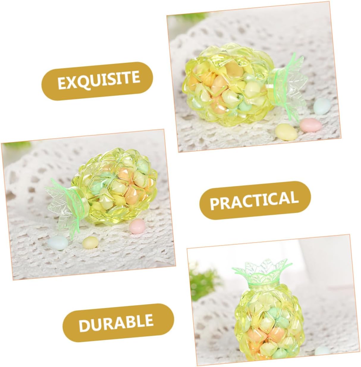 Pineapple Shaped Candy Boxes 20pcs Hawaii Party Favors Container