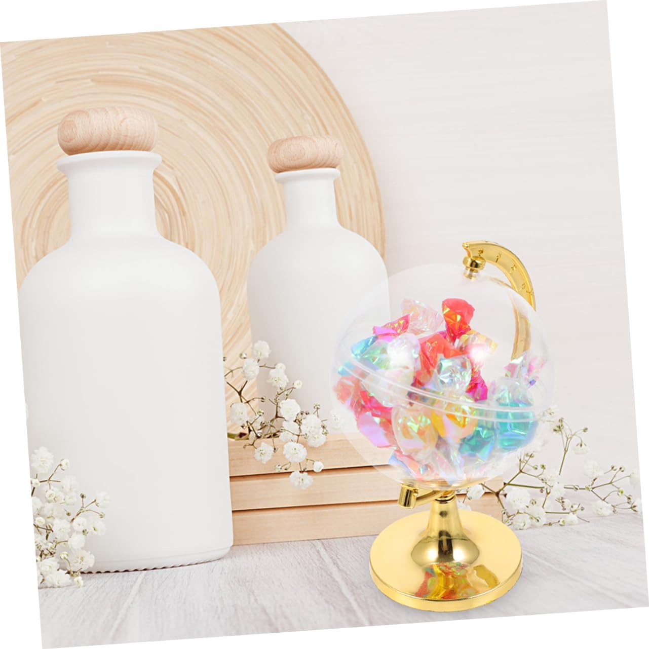 5Pcs Globe Shape Candy Boxes Mini Round Storage Containers Decorative Treat Holders for Parties