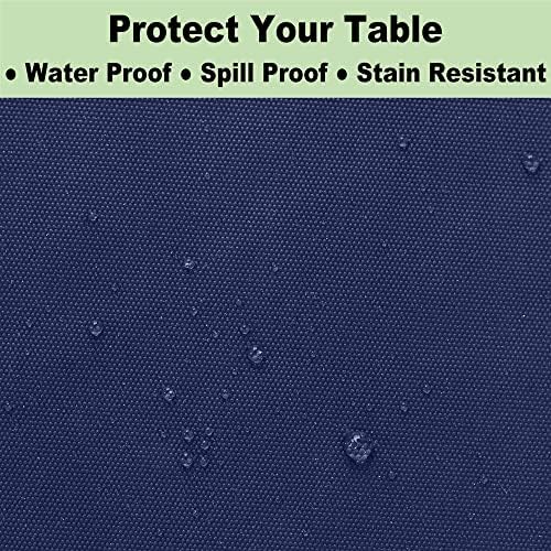 Navy Blue Plastic Tablecloths 3 Pack for 6-8 Foot Tables