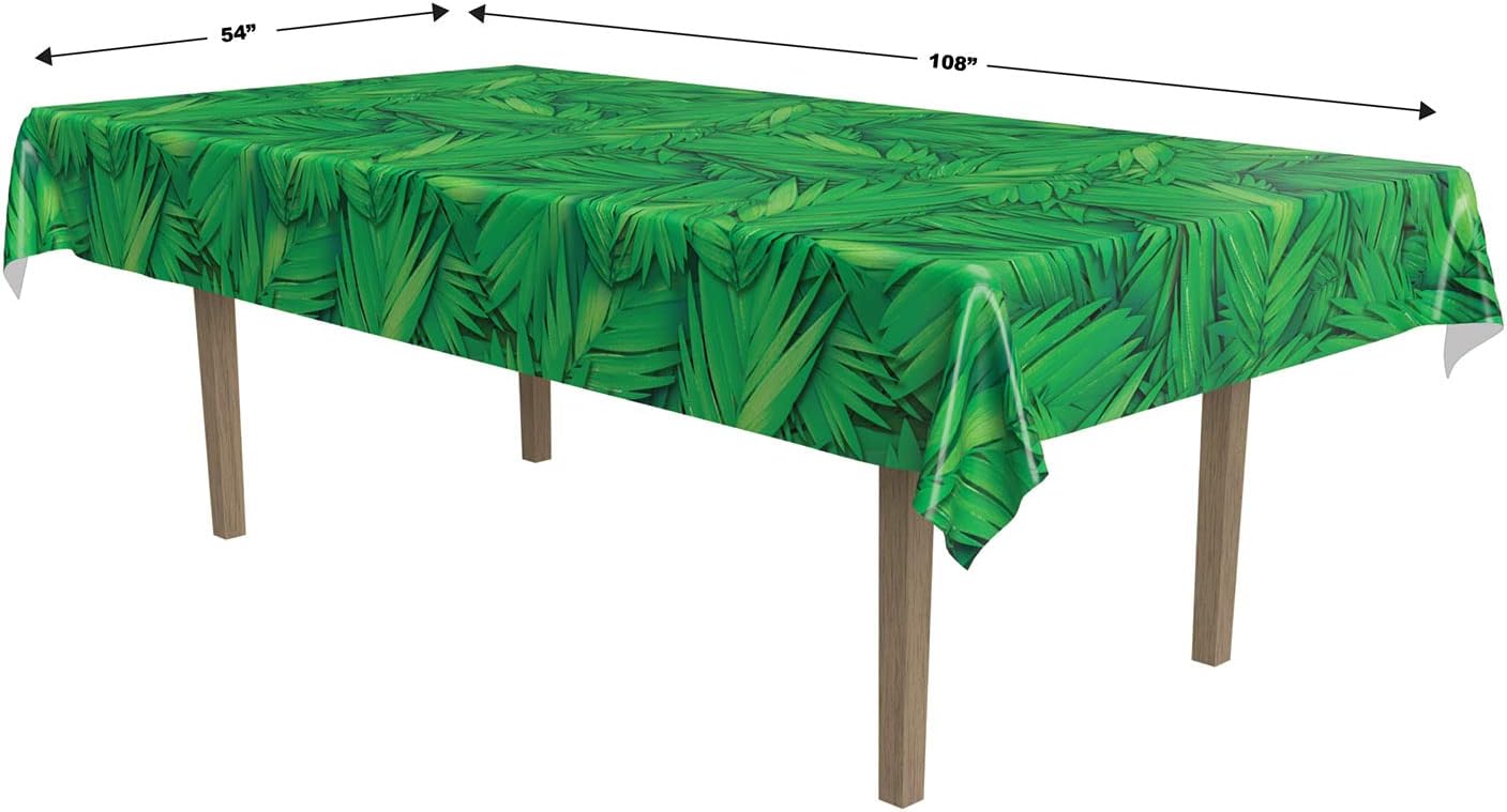 Beistle Palm Leaf Table Cover 54x108 In