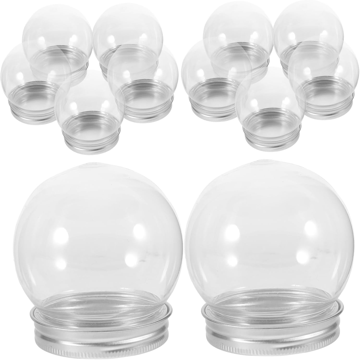 150ml Plastic Candy Bottle 12 Pack Light Bulb Shaped Snow Globe Kit