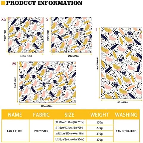 Black Grey Heavy Duty Tablecover Protector 52x52 Inch Rectangle for Kitchen Dining Parties