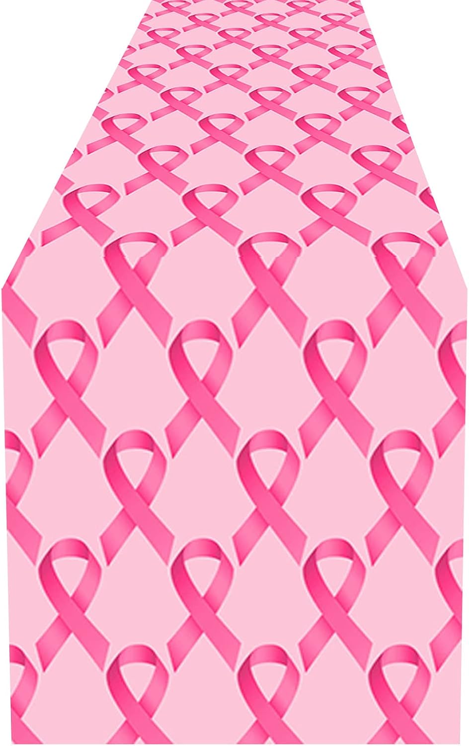 CupaPlay Pink Ribbon Table Runner - Breast Cancer Awareness Decor