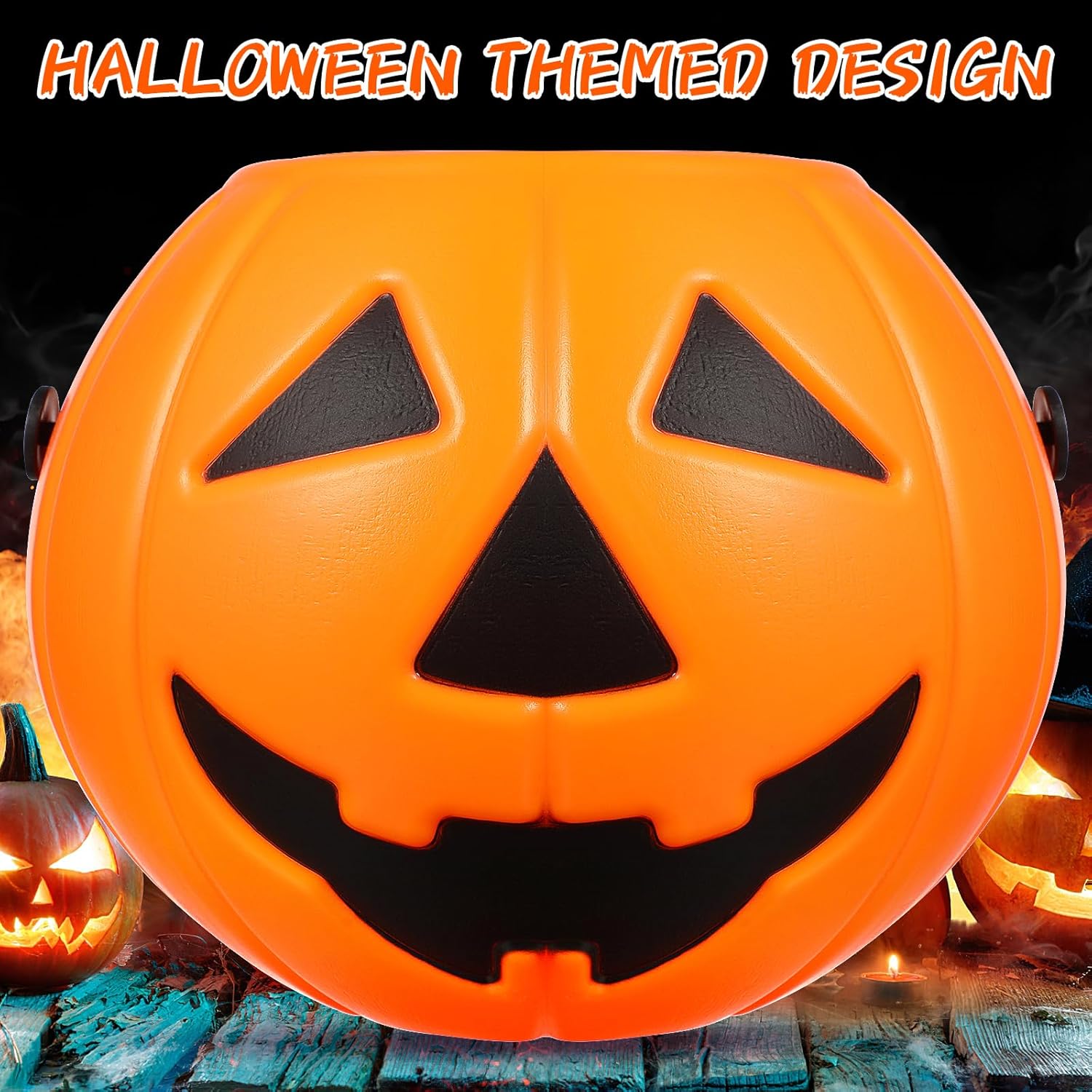 Didiseaon 2Pcs Pumpkin Candy Bucket Halloween Decor