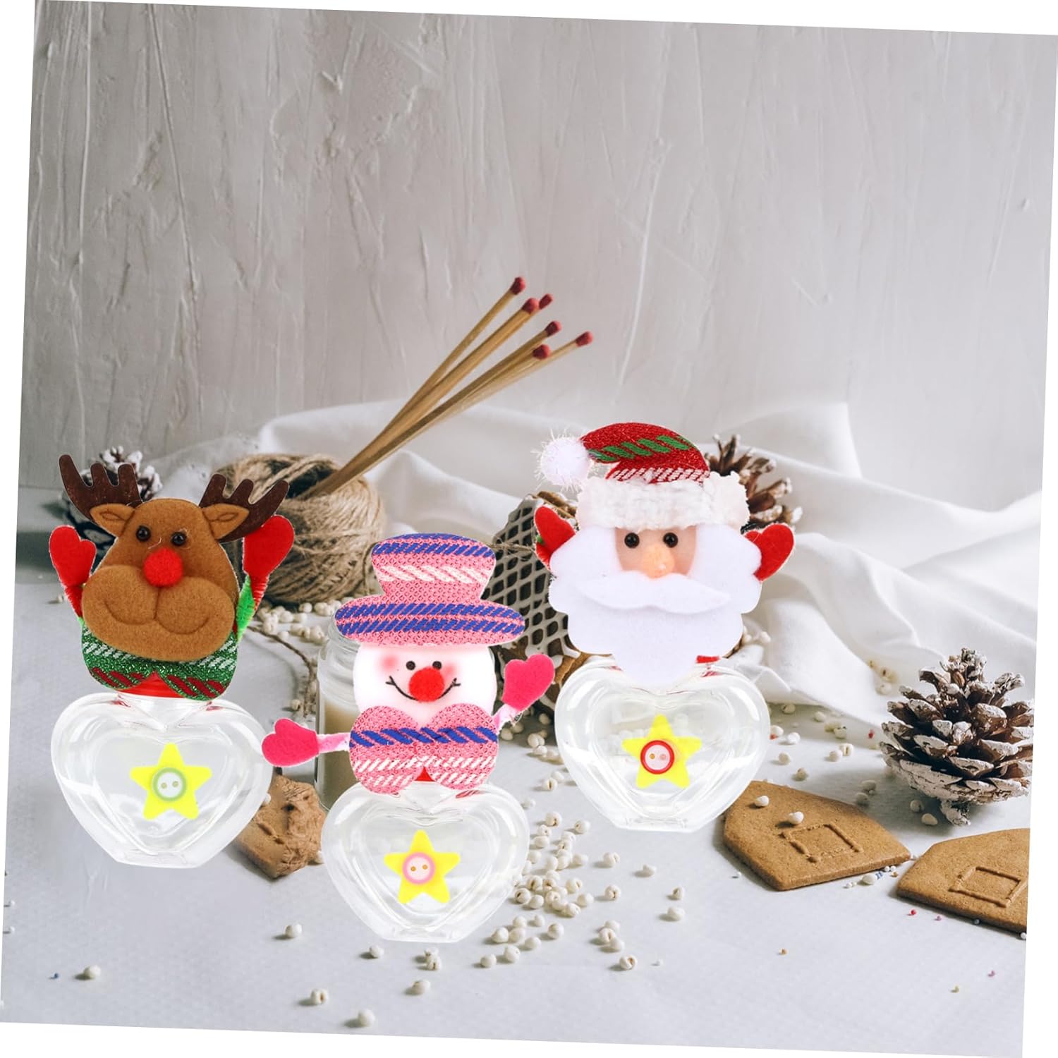 FOMIYES 12 Pcs Clear Candy Jar Christmas Party Favors