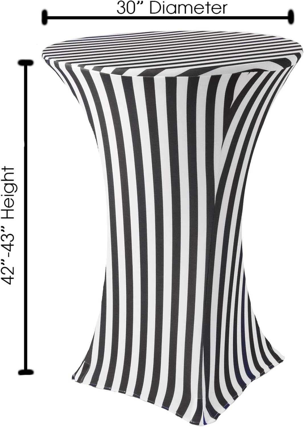 Your Chair Covers - 30 D x 42 H Stretch Spandex Table Cover