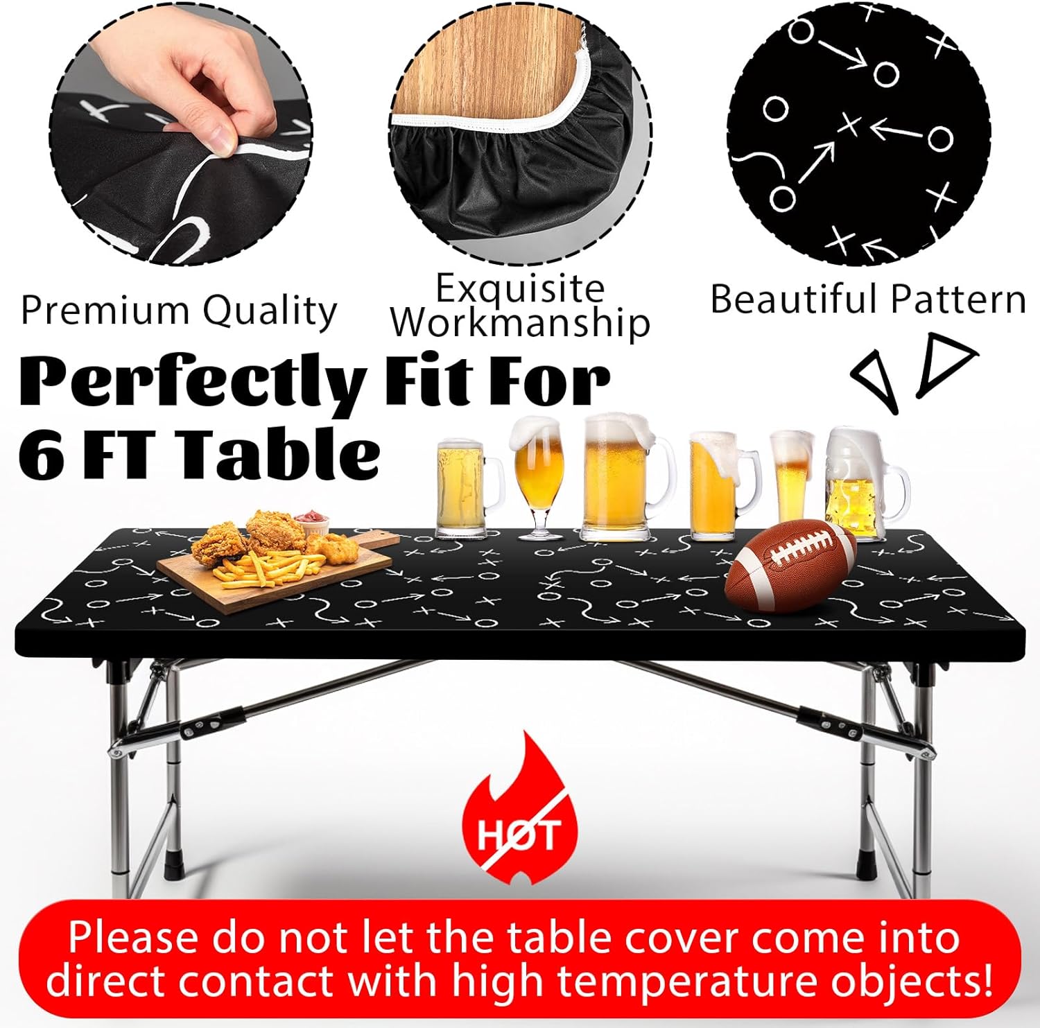 Oudain Football Table Cover for 6 Ft Table