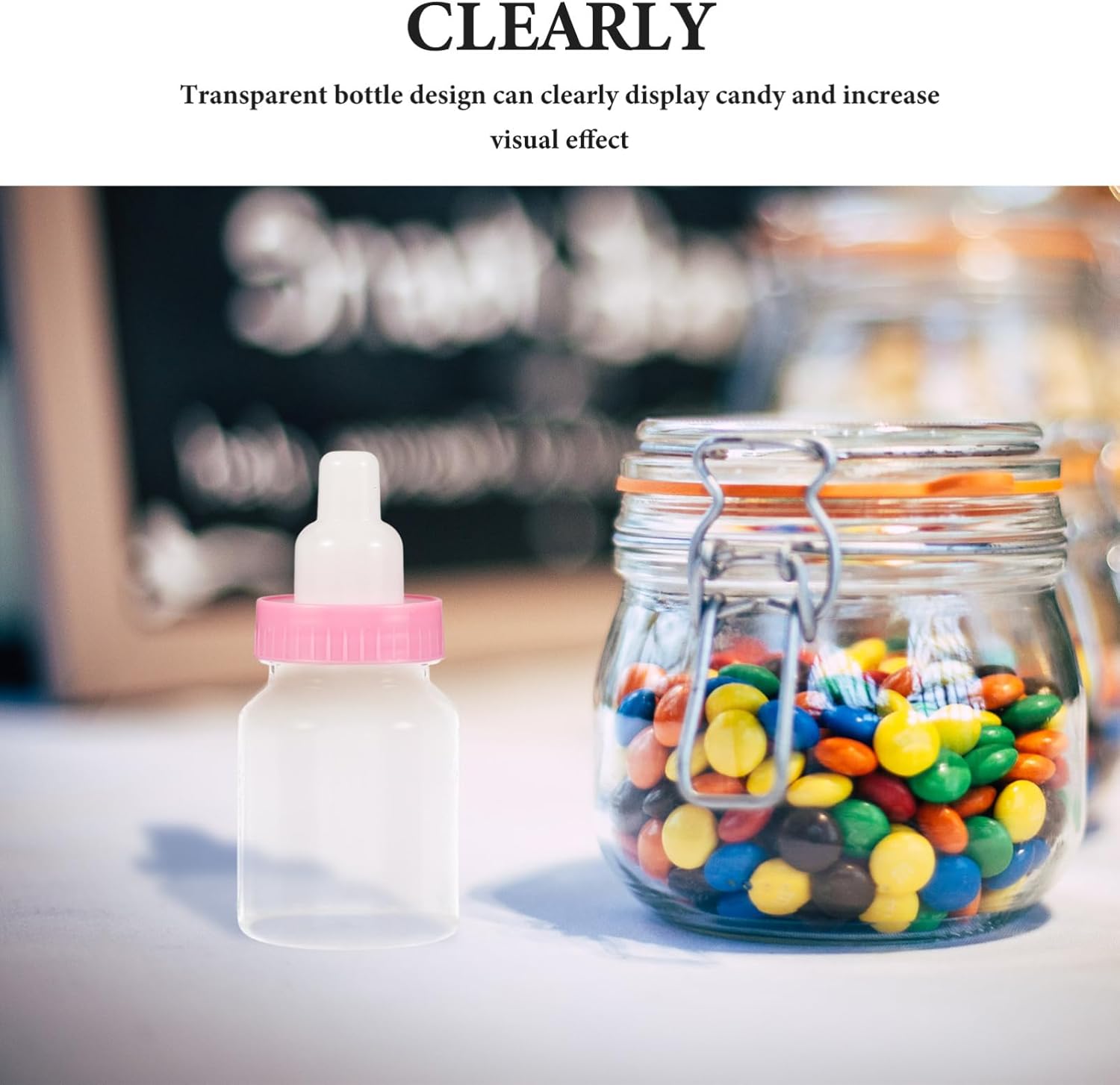 MAGICLULU 12Pcs Feeding Bottle Shaped Candy Boxes Reusable Containers for Parties and Birthdays