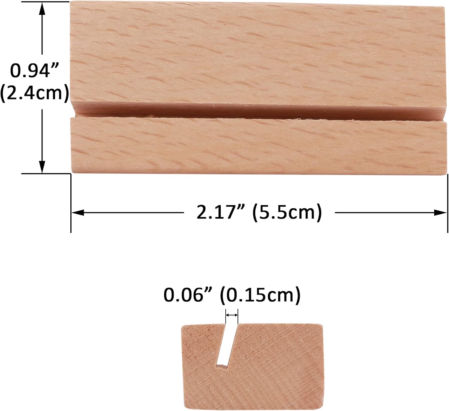 WILLOWDALE 6Pcs 217 Inch Place Card Holder Wooden Stand for Display Party Decorations