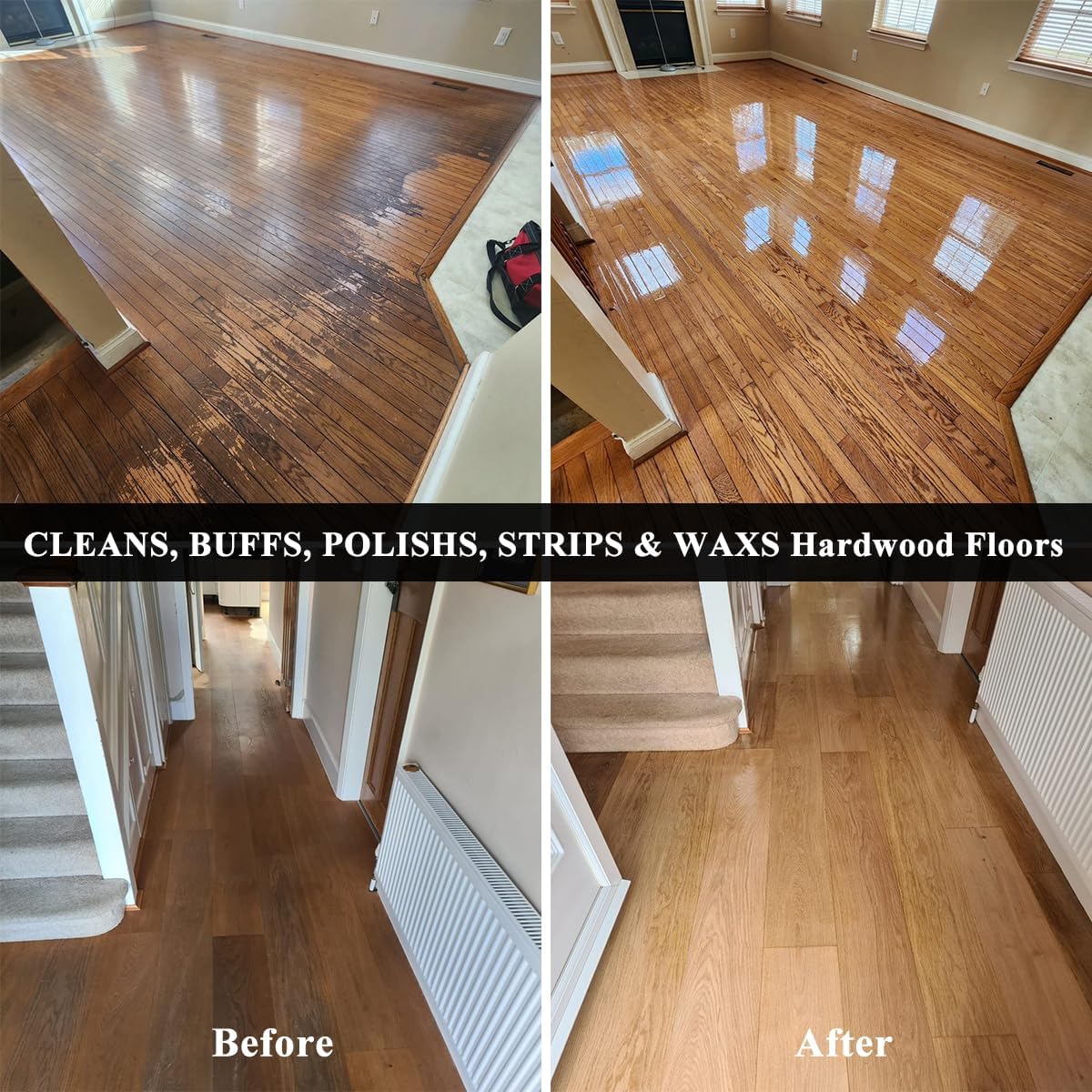Commercial Floor Scrubber Machine with Brushes and Pads