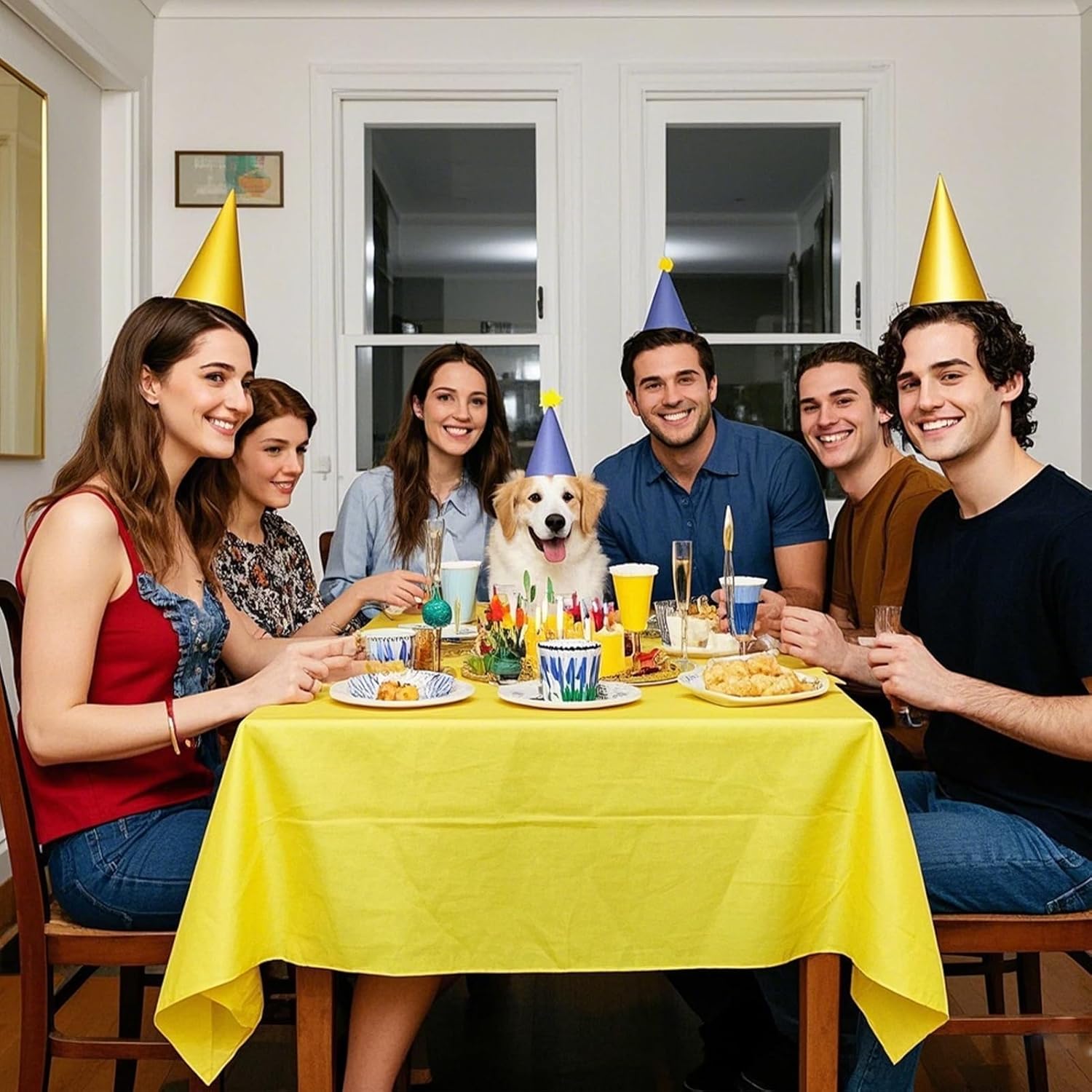 12 Pcs Puppy Dog Paw Print Color Plastic Tablecloths