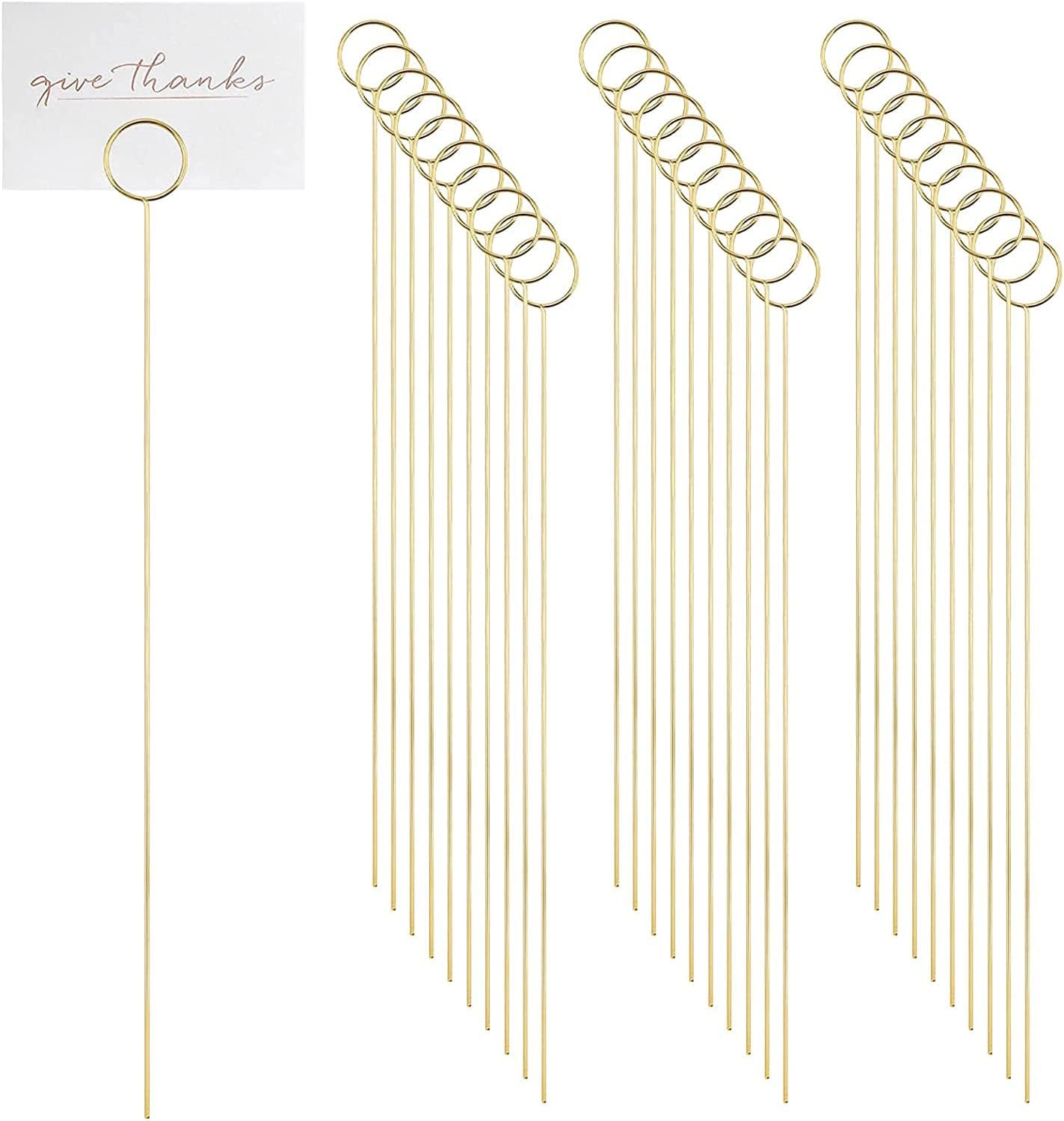 HW 12 Inch Golden Ring Card Holders 40PCS