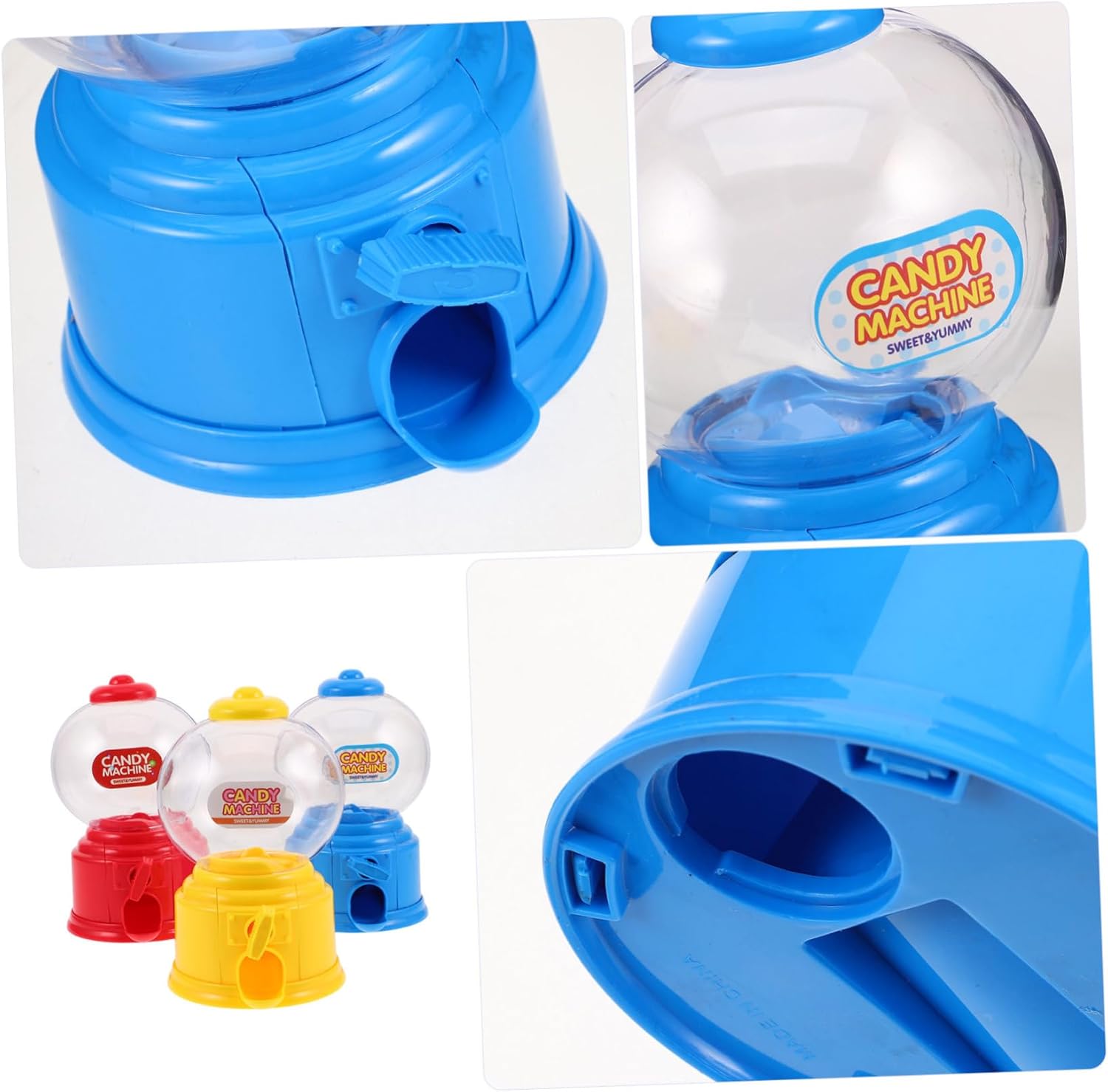 3PCS Mini Candy Dispenser for Boys Girls Adults Desk Gumball Machine Toy