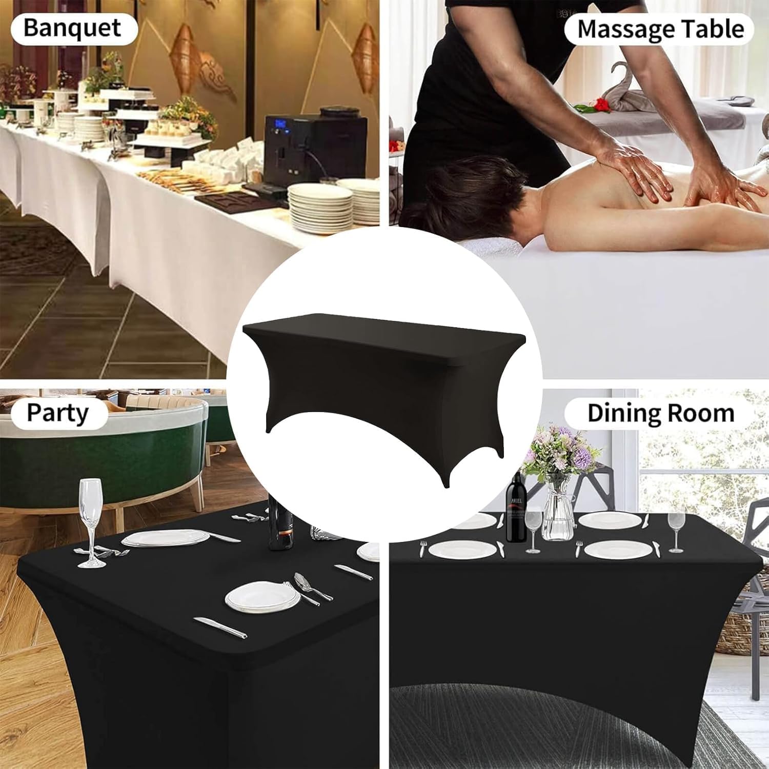 Spandex Table Cover 6ft for Home and Events
