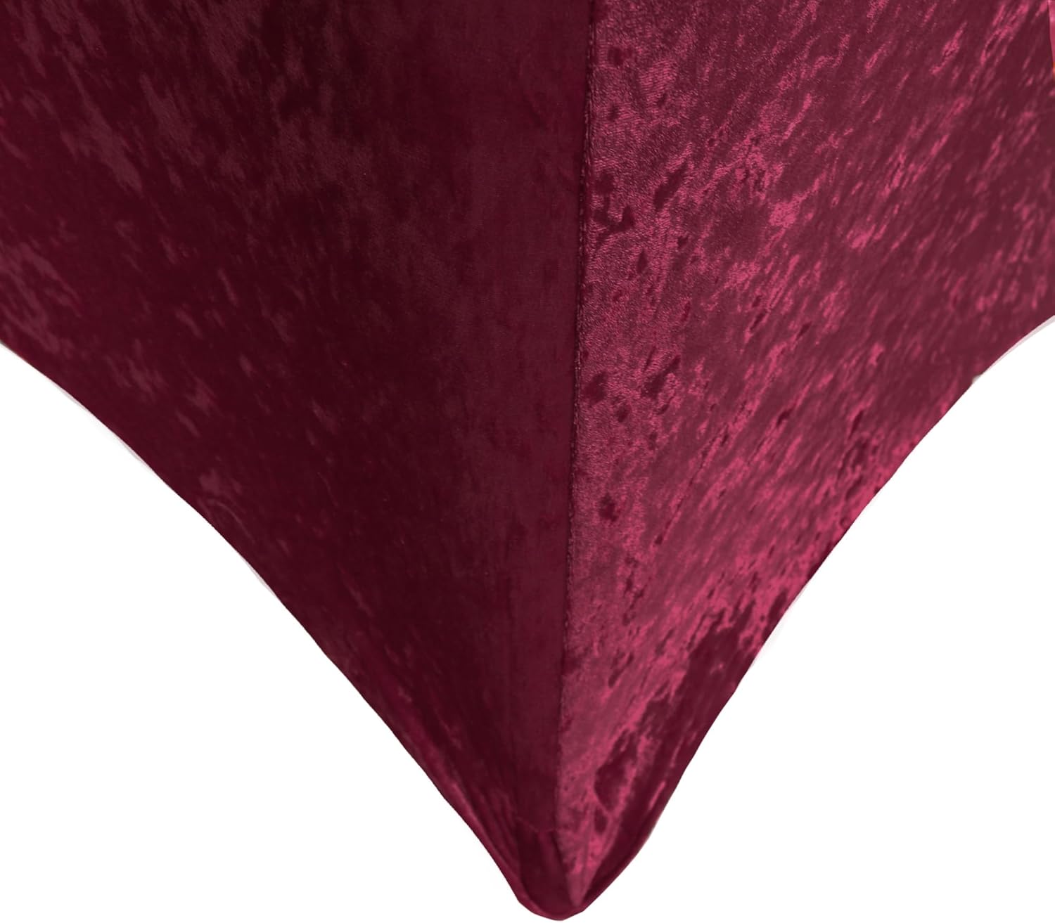 8 Ft Rectangular Velvet Spandex Tablecloth - Burgundy