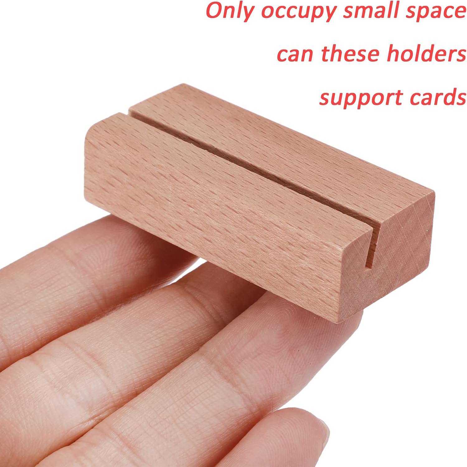 WILLOWDALE 6Pcs 217 Inch Place Card Holder Wooden Stand for Display Party Decorations