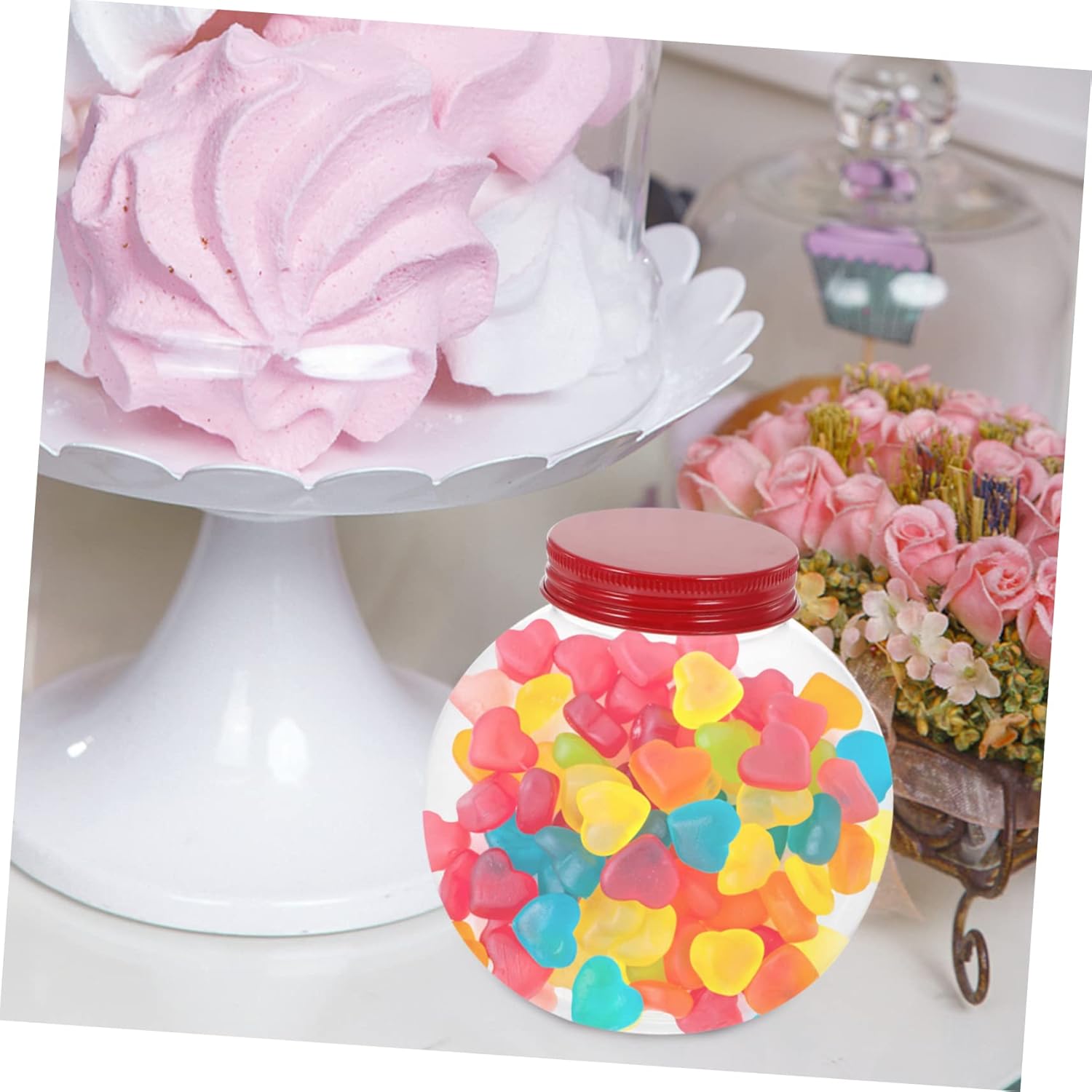 5pcs Shaped Candy Jar with Seal Lid for Christmas Party Treats