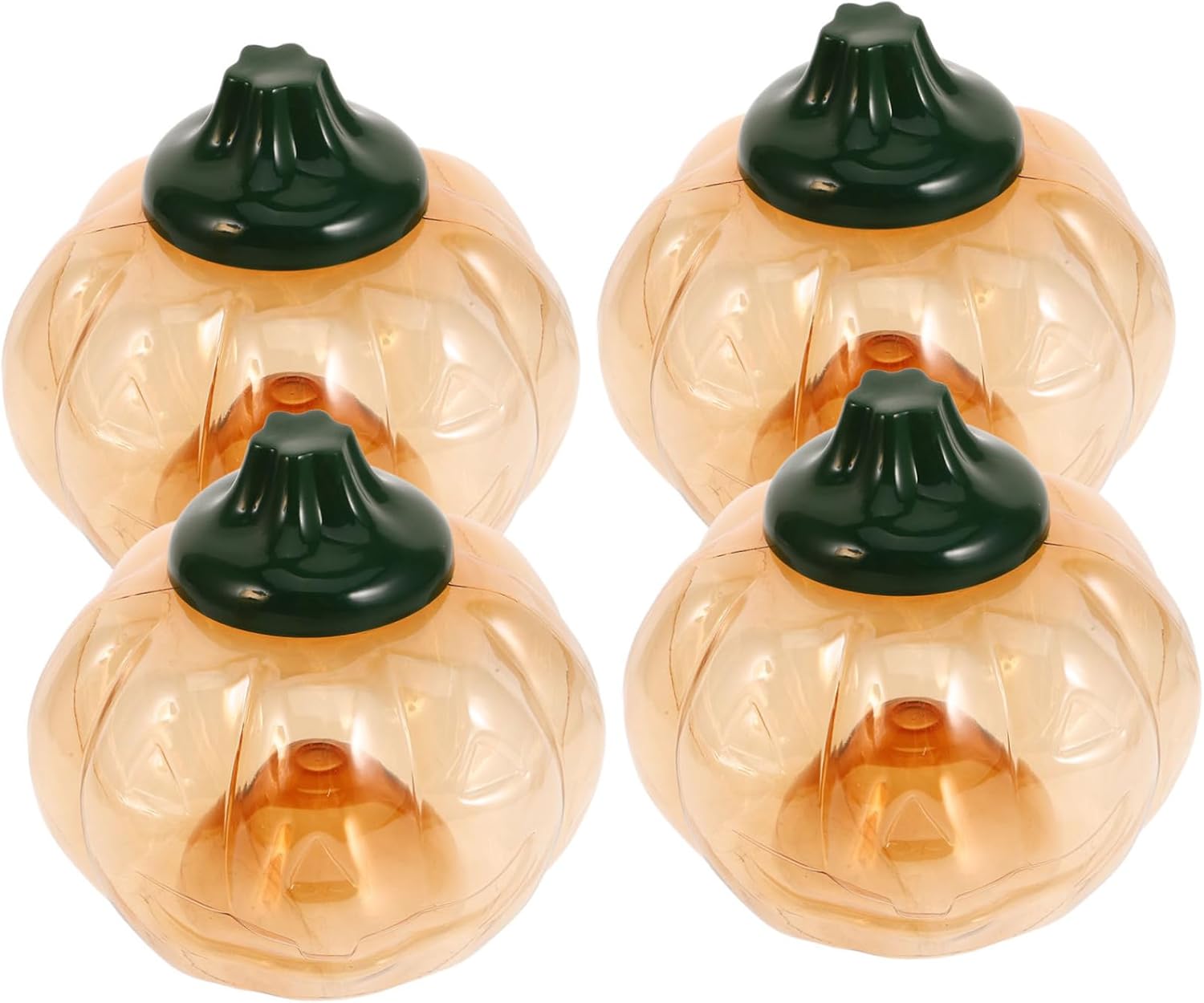 ABOOFAN 4 Pc Pumpkin Candy Buckets Halloween Themed Lidded Containers
