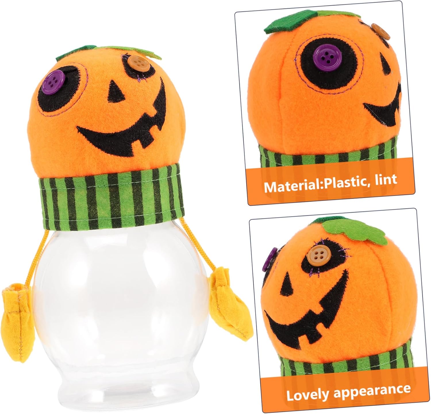 Halloween Candy Jar Creative Pumpkin Design Candy Server for Party Favors and Treats