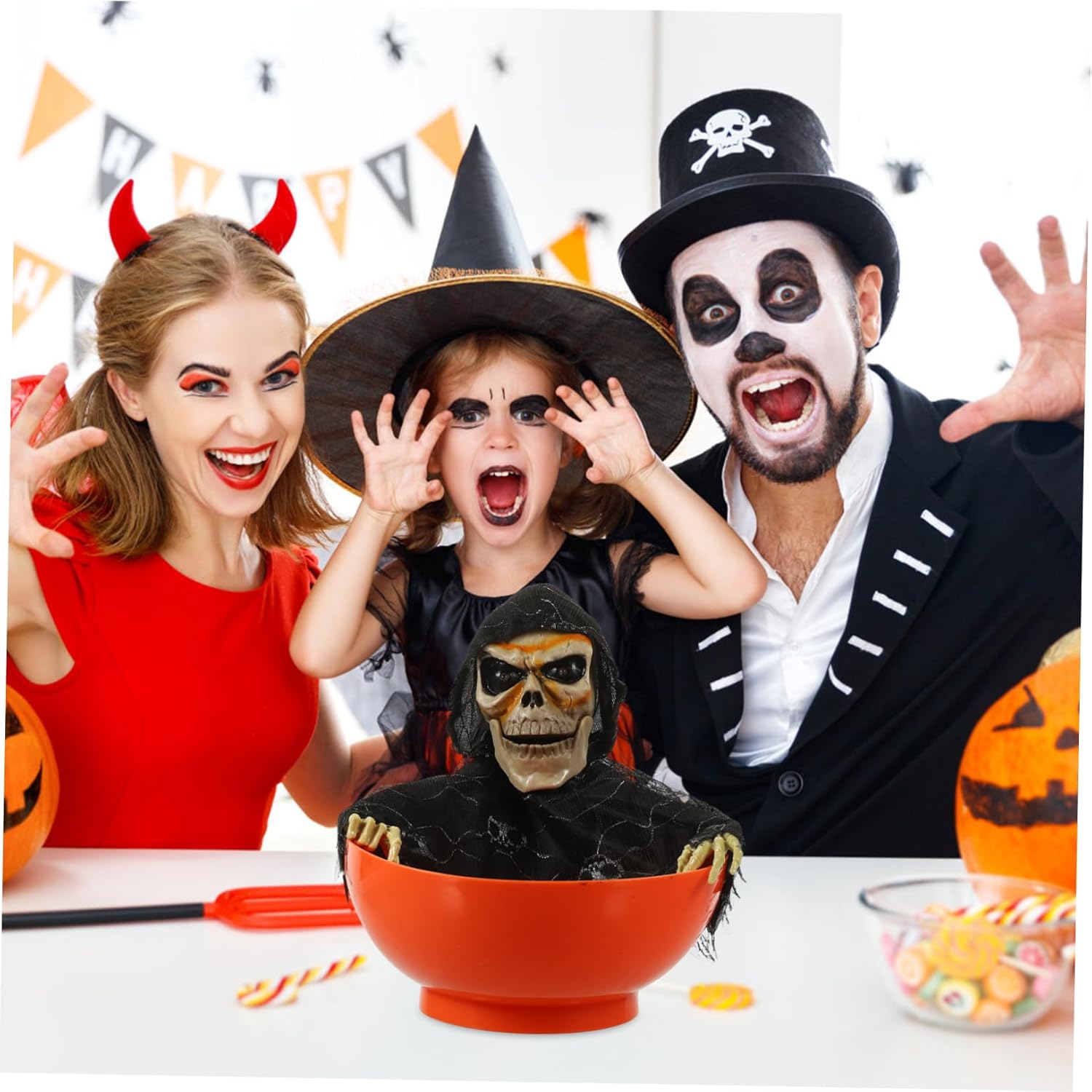 BESPORTBLE Halloween Candy Serving Dish with Light