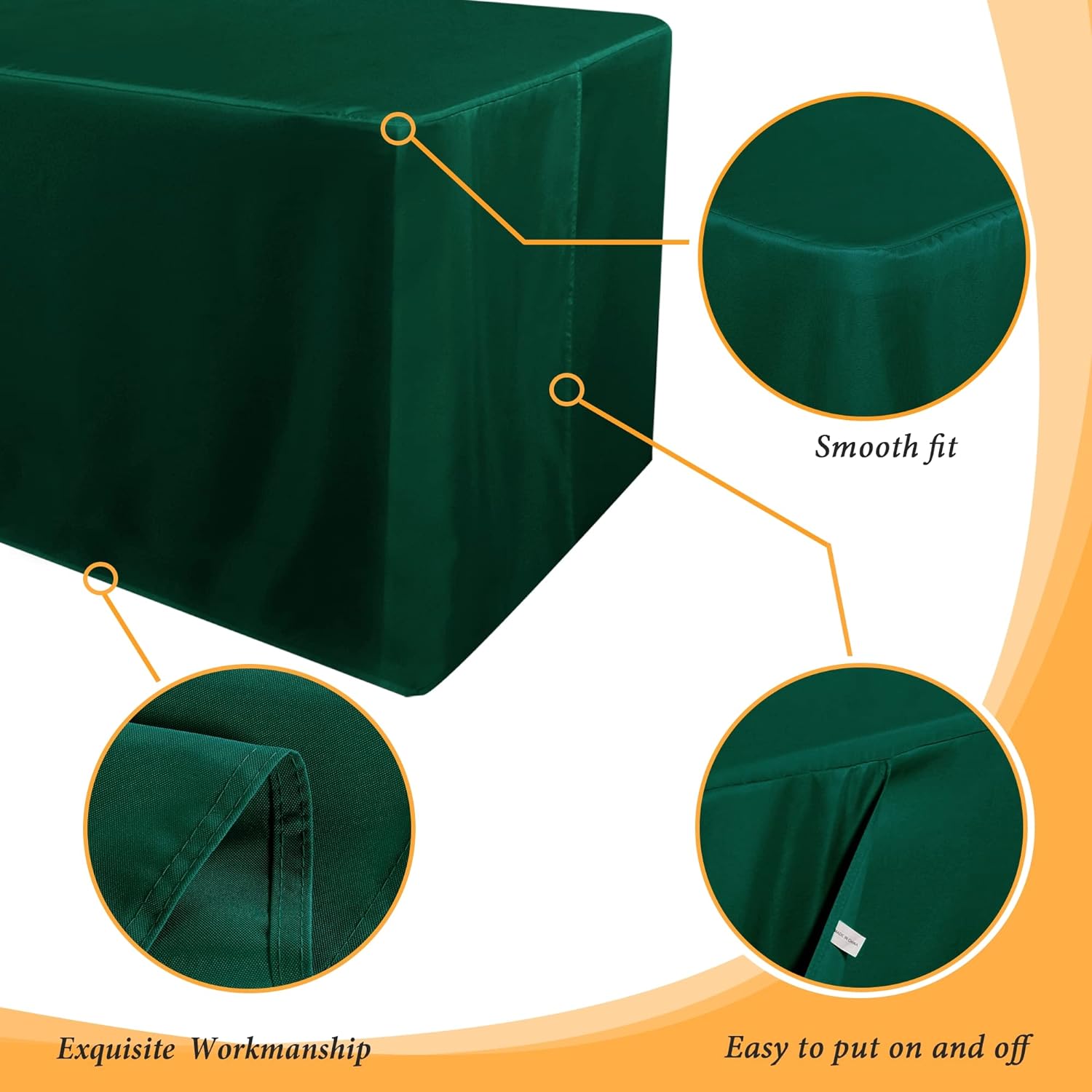 Obstal 2 Pack Tablecloths for 4 Foot Rectangle Tables