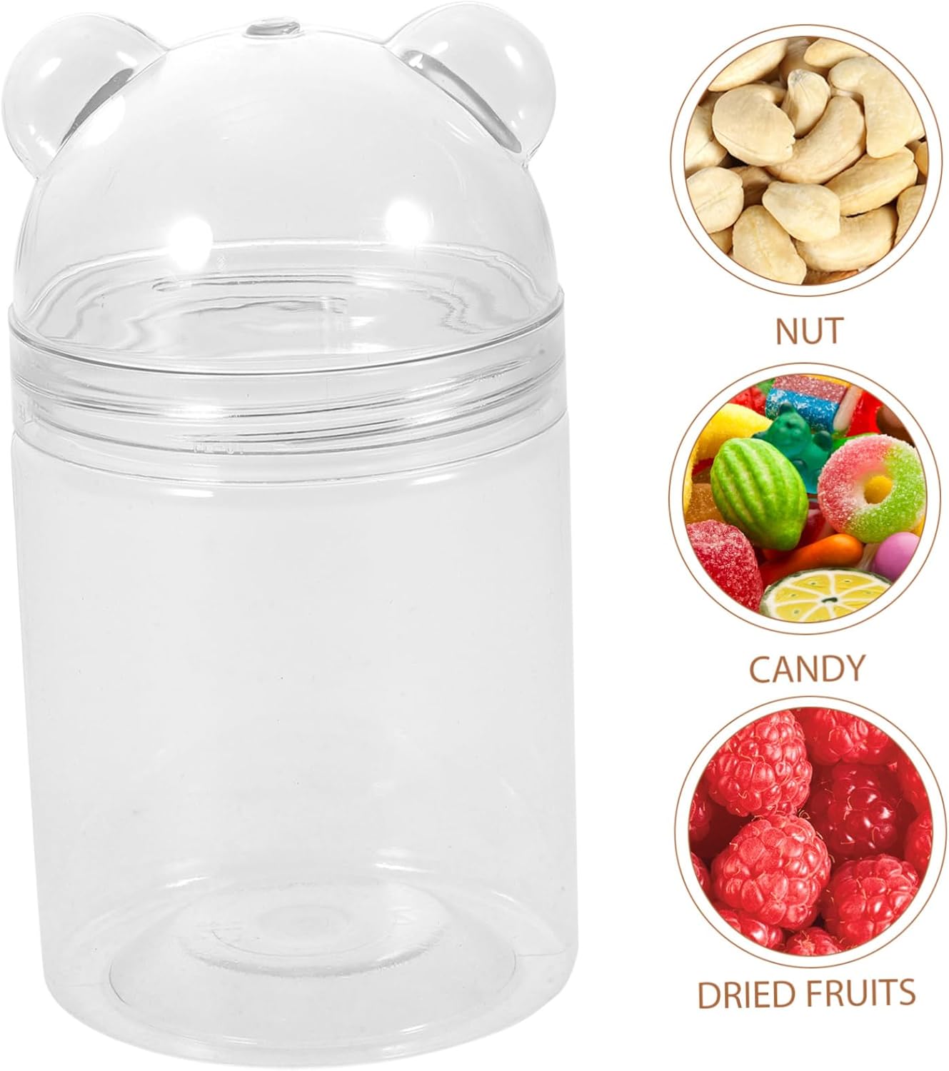 ABOOFAN 6pc Bear Shaped Candy Storage Jars for Dried Fruits Honey and Snacks