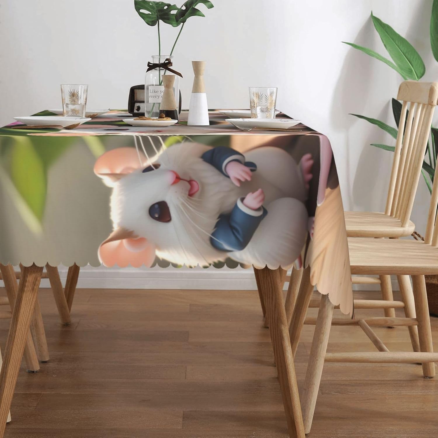Mother And Child Rats Tablecloth Waterproof