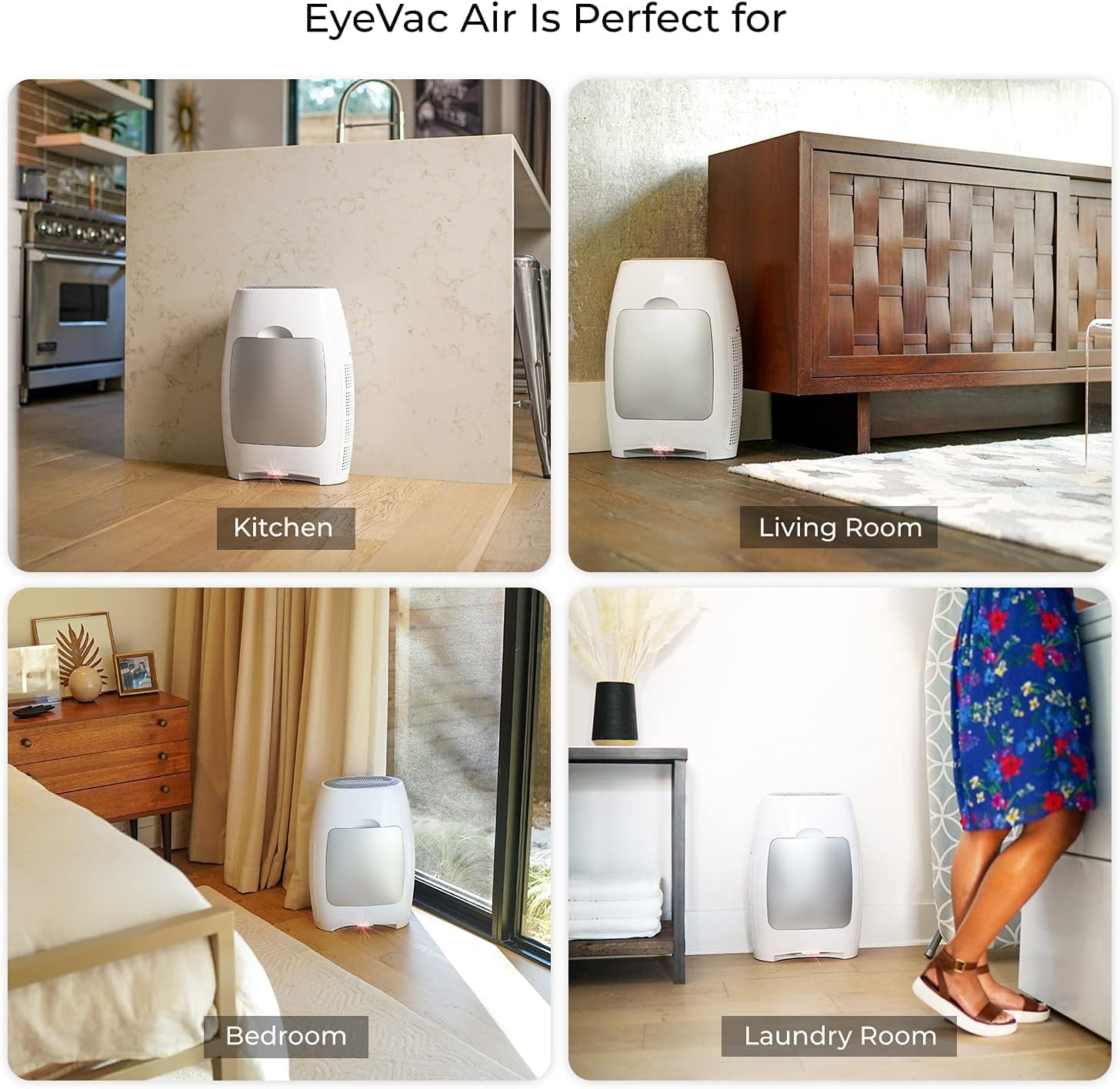 EyeVac Air 2-in-1 HEPA Air Purifier Touchless Vacuum