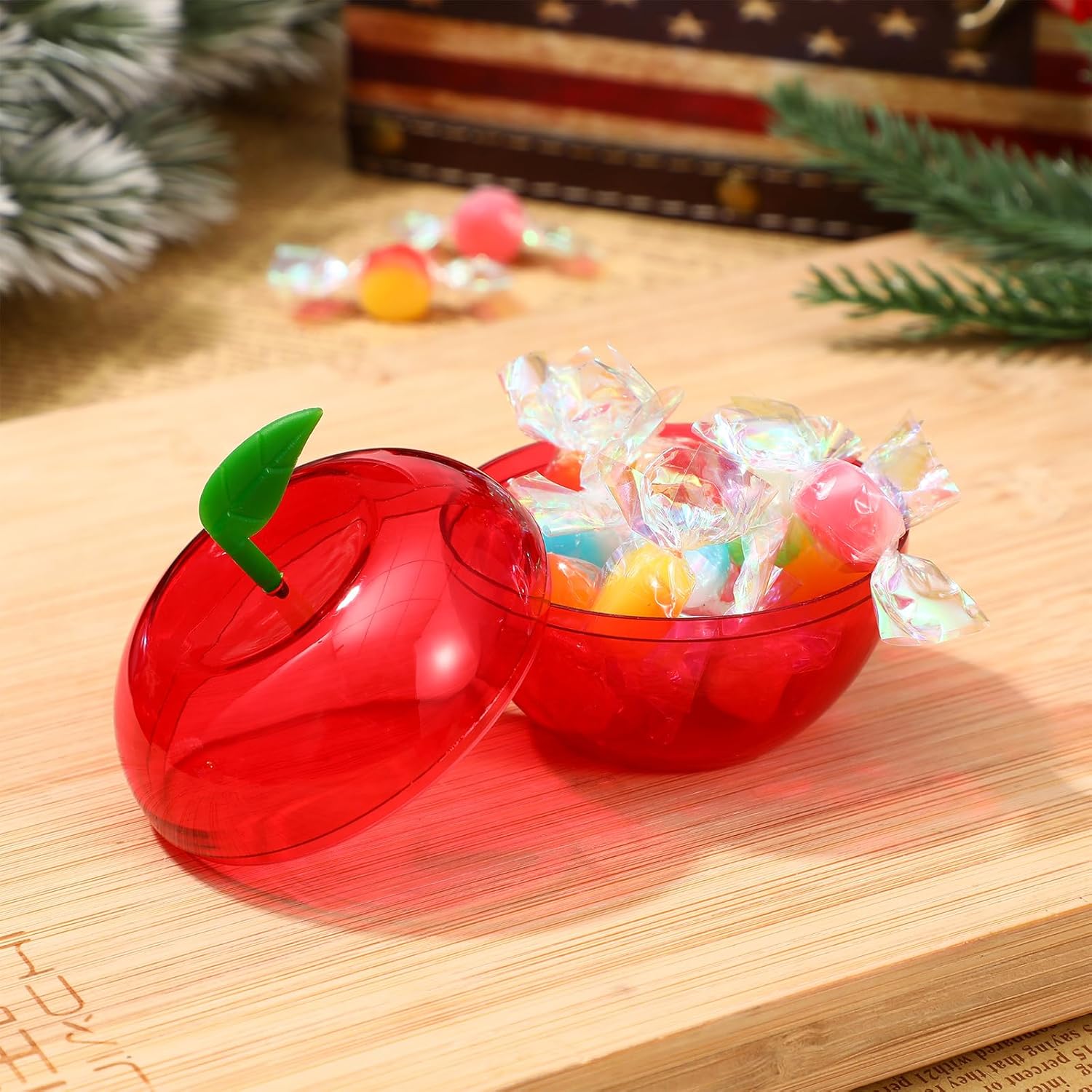 12pcs Plastic Candy Jar for Christmas Wedding Party Favors