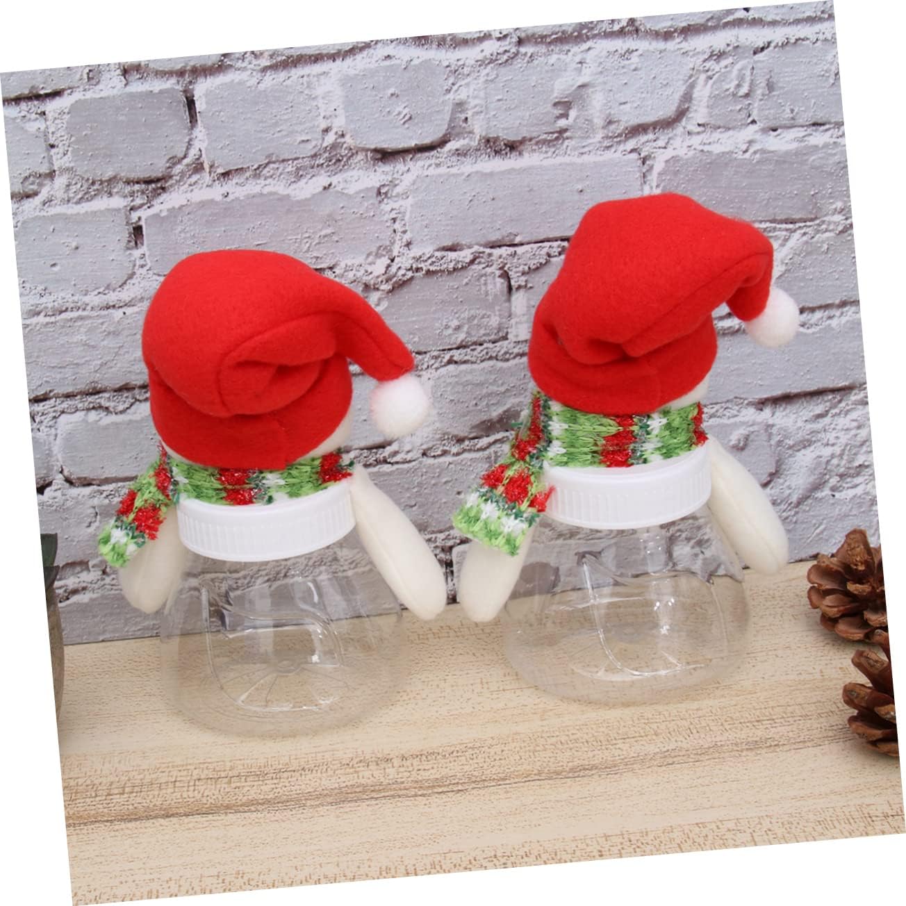 5pcs Snowman Candy Jars Christmas Decorative Containers for Home Office Party