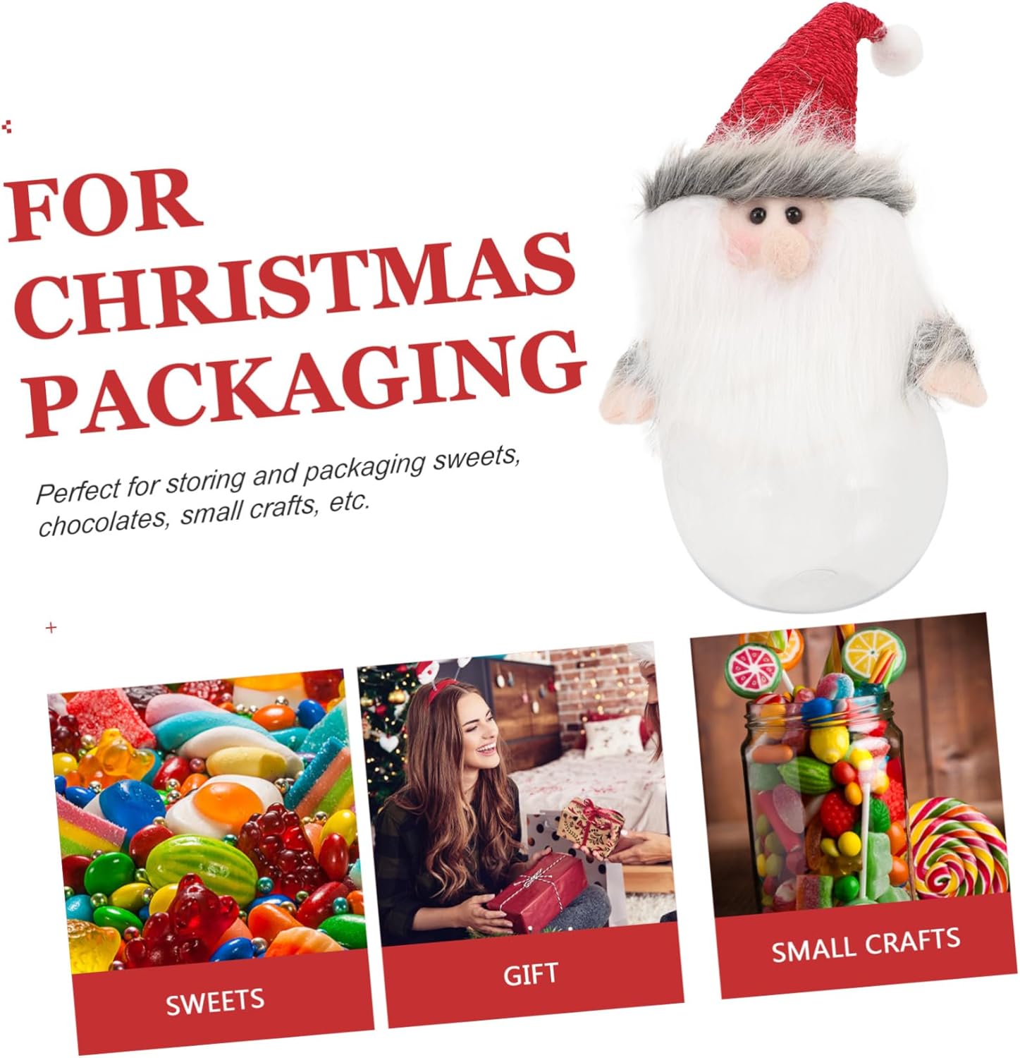 Homoyoyo Christmas Candy Holder for Parties