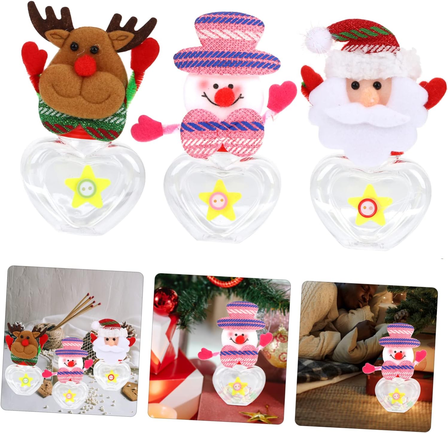 FOMIYES 12 Pcs Clear Candy Jar Christmas Party Favors
