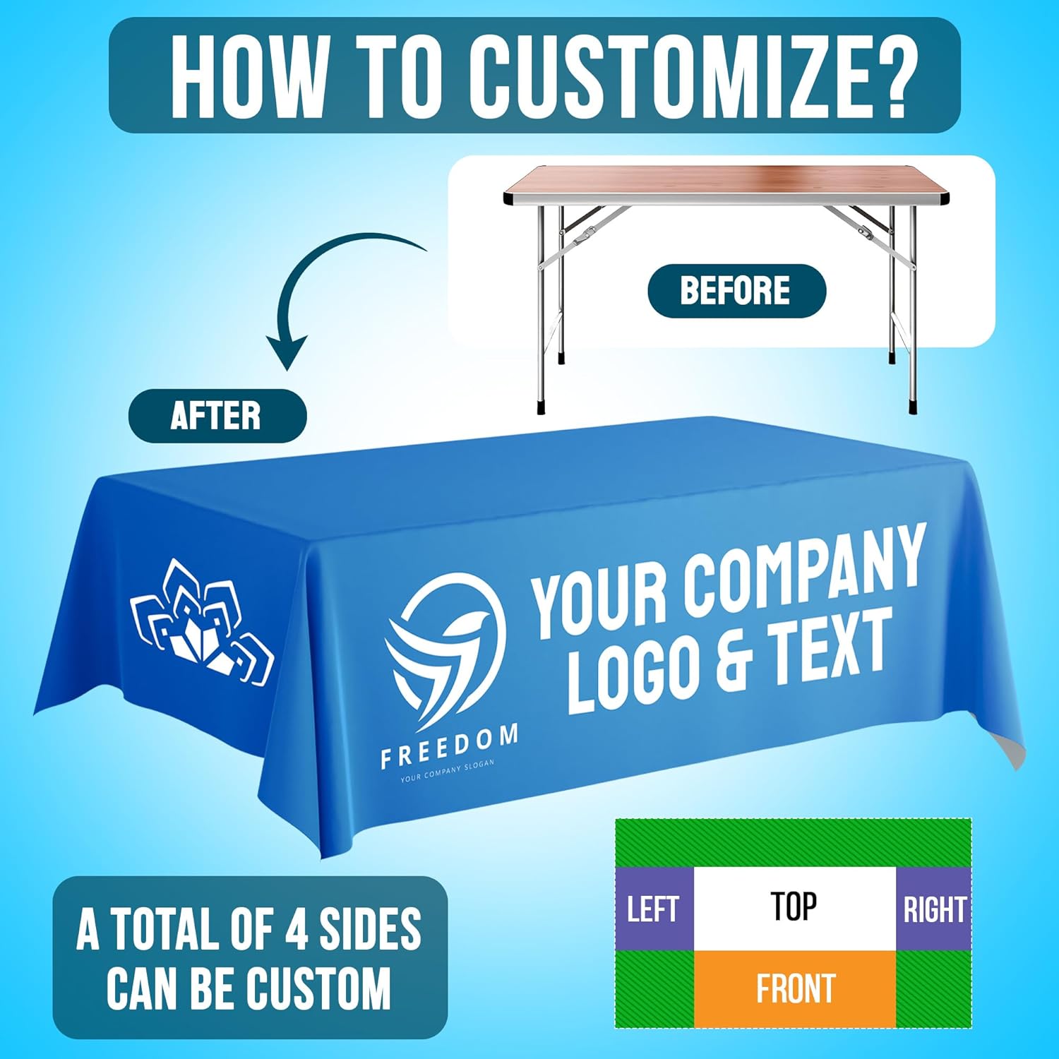 Personalized Tablecloth for Events - Made in USA