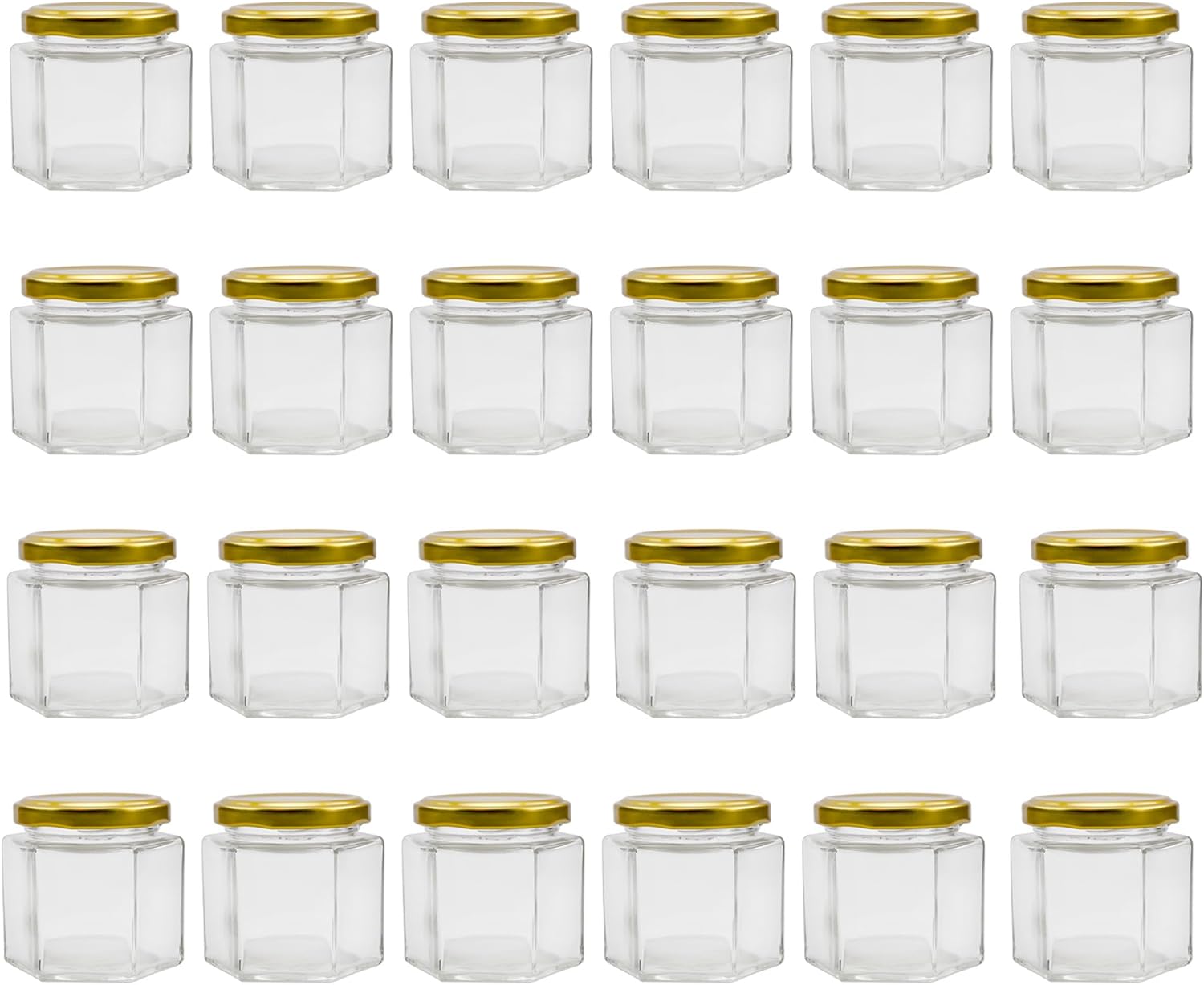 Cornucopia Brands 4-Ounce Hexagon Jars 24-Pack