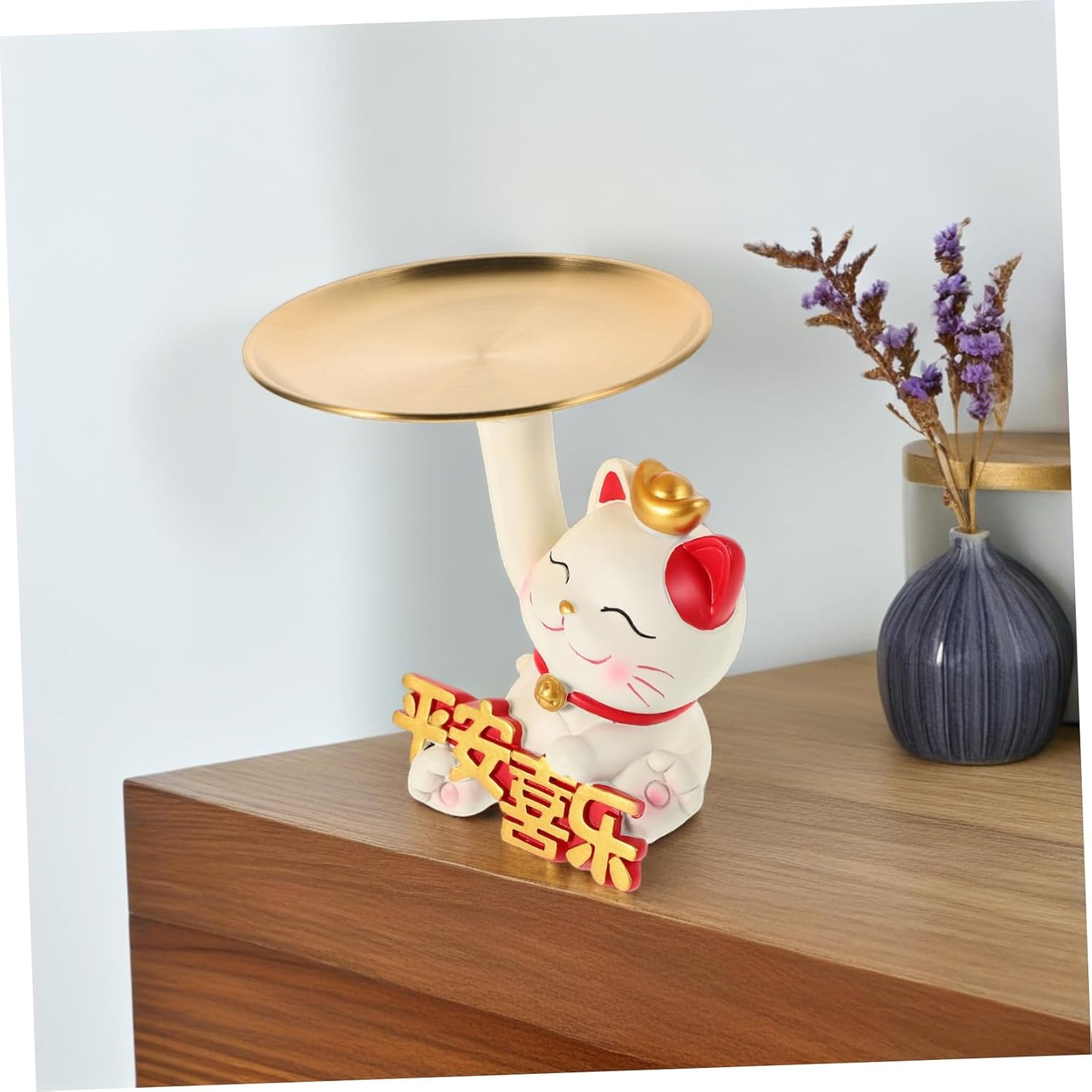 Cabilock Christmas Cat Key Bowl Entryway Decor