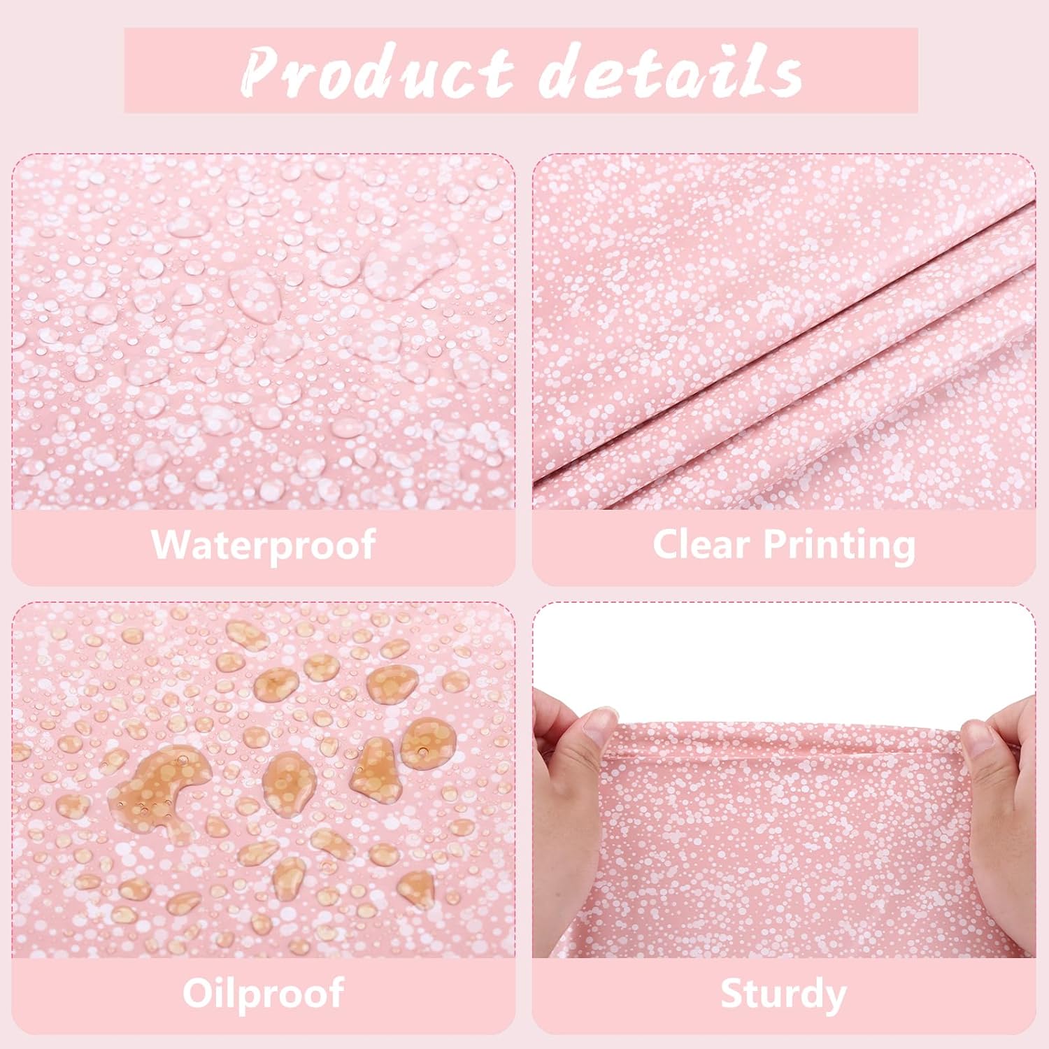 Kesfey 3 Pack Ombre Rose Gold Tablecloths 54x108 Inch