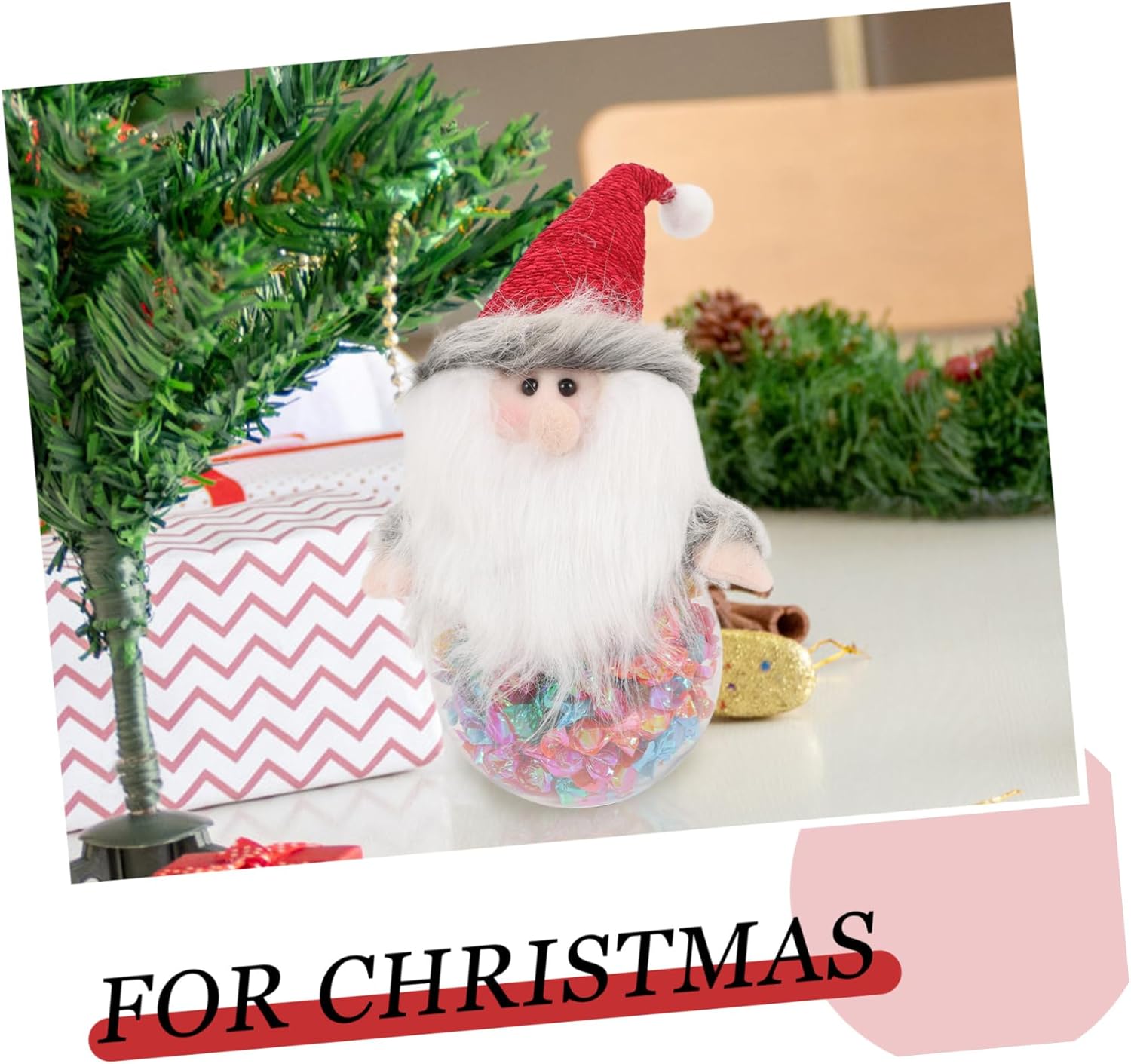 Gadpiparty Christmas Candy Jar with Snowman and Reindeer Design