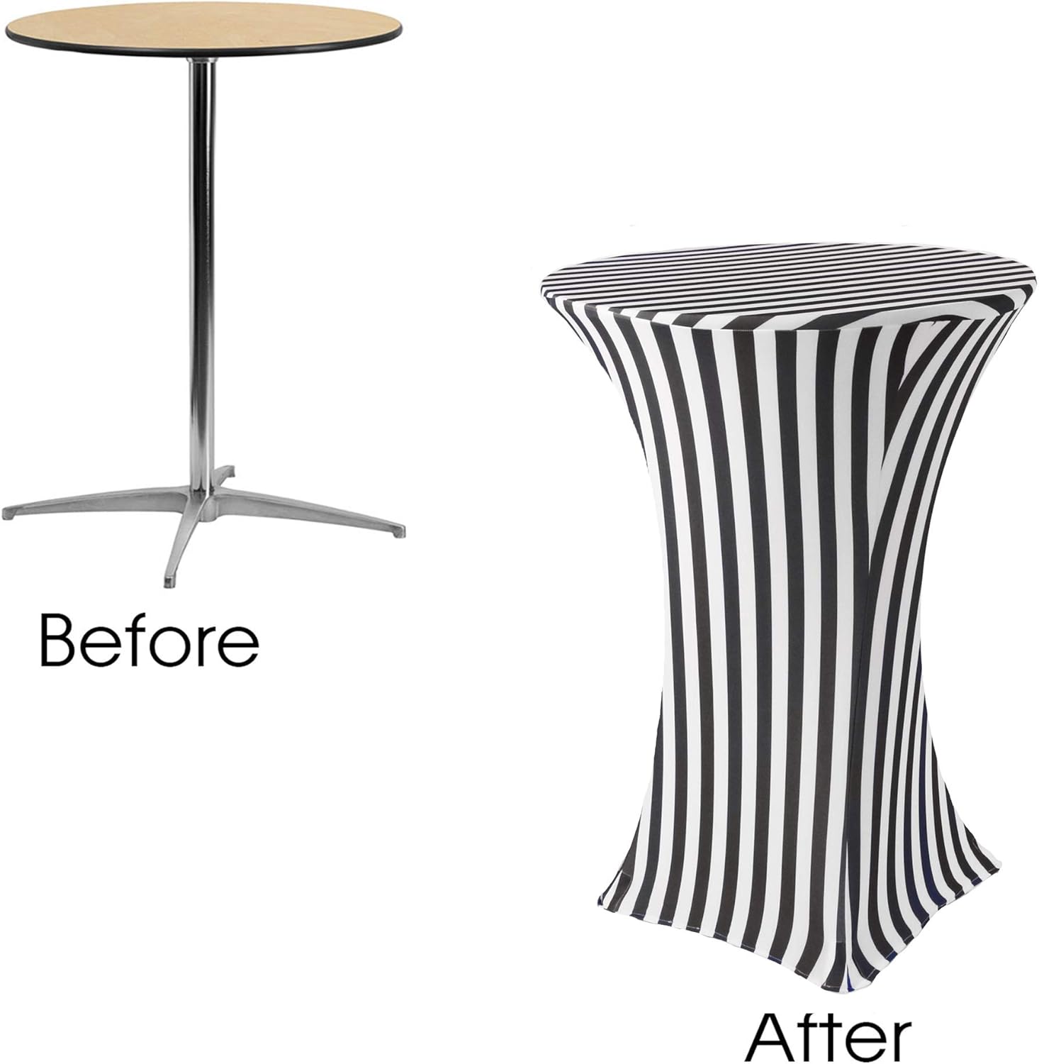 Your Chair Covers - 30 D x 42 H Stretch Spandex Table Cover