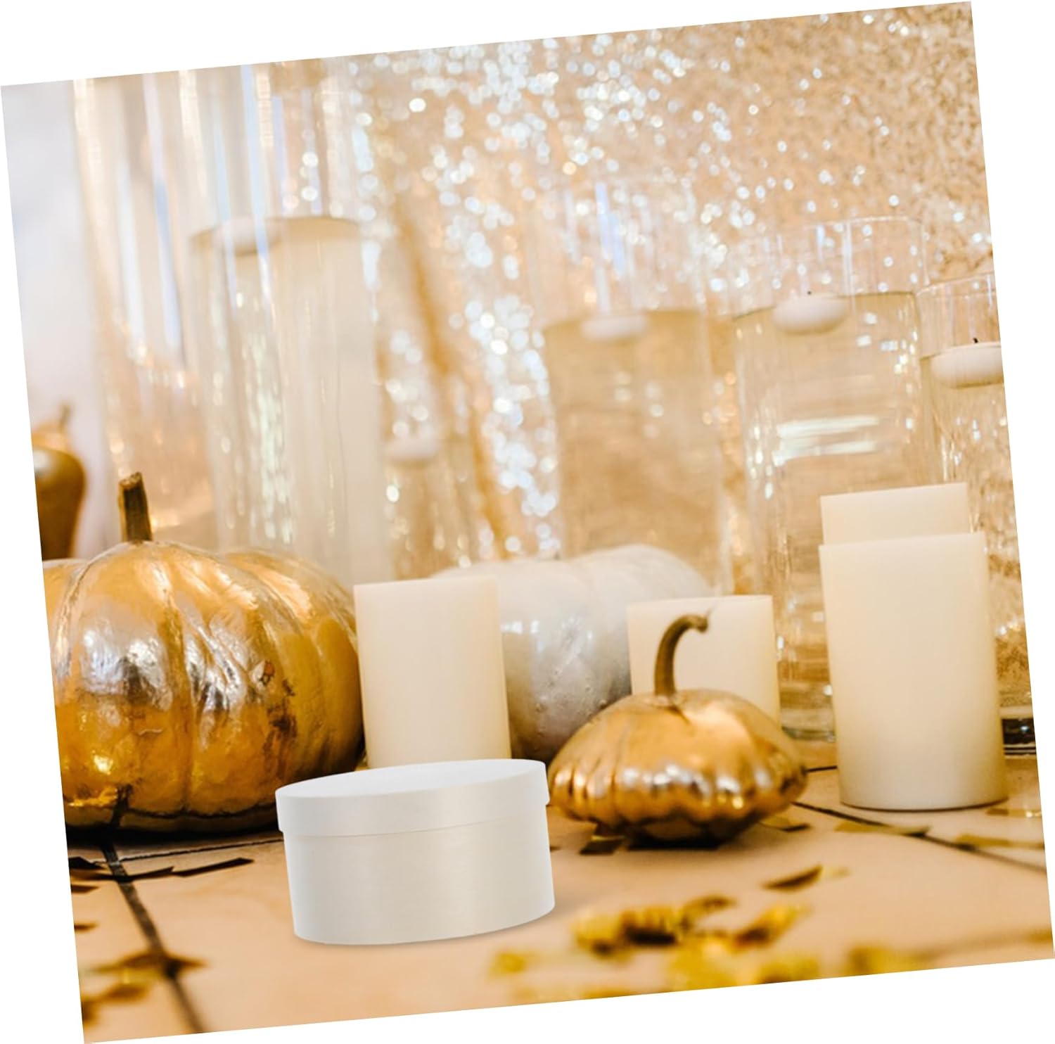 Healeved Round Wooden Box for Storage and Party Favors
