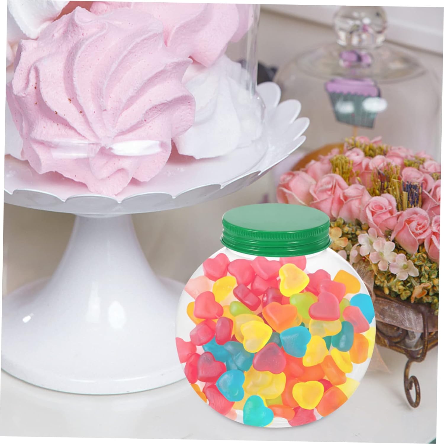 DOITOOL 5pcs Christmas Shaped Candy Jars with Sealing Lids