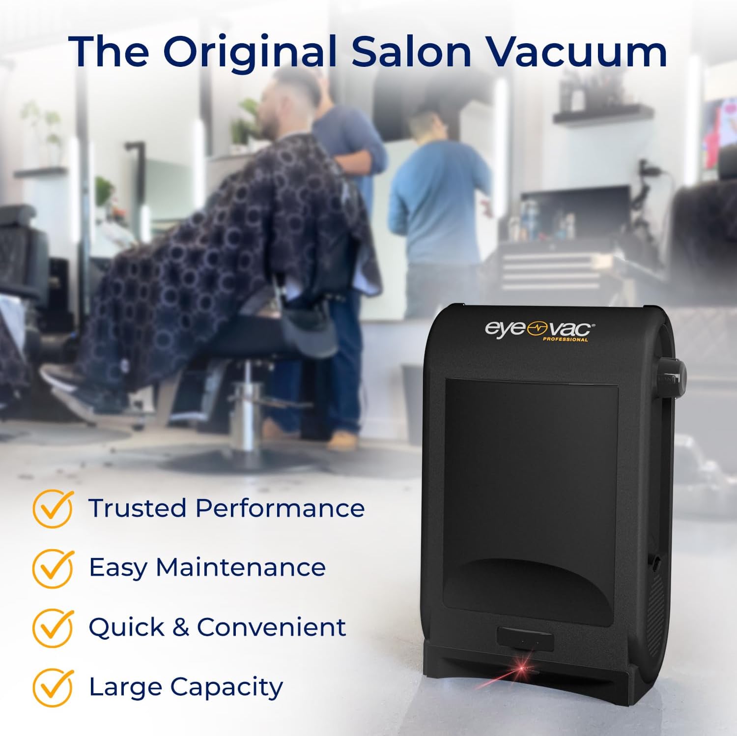 EyeVac Pro Touchless Vacuum - 1400 Watt Powerful Canister Black