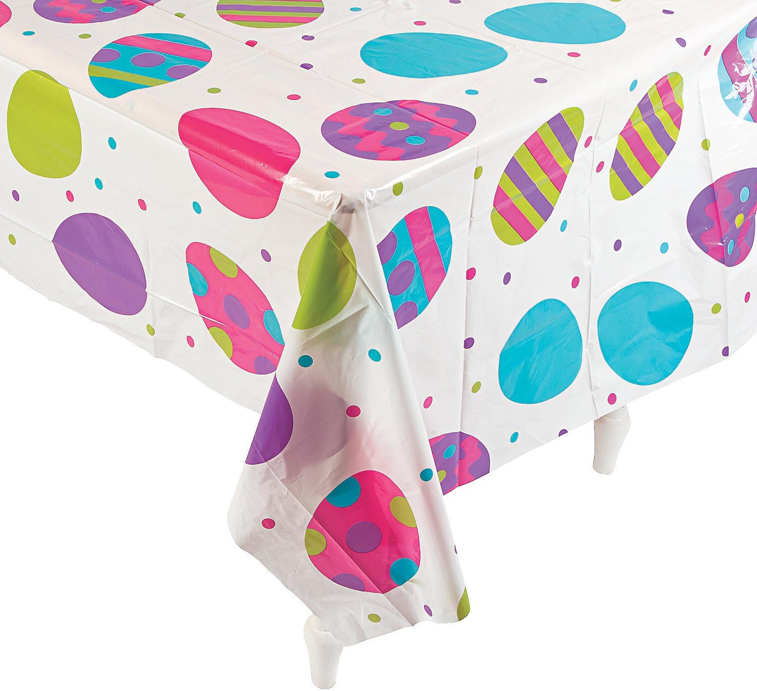 Fun Express Easter Egg Print Tablecover - 54x108 Inches