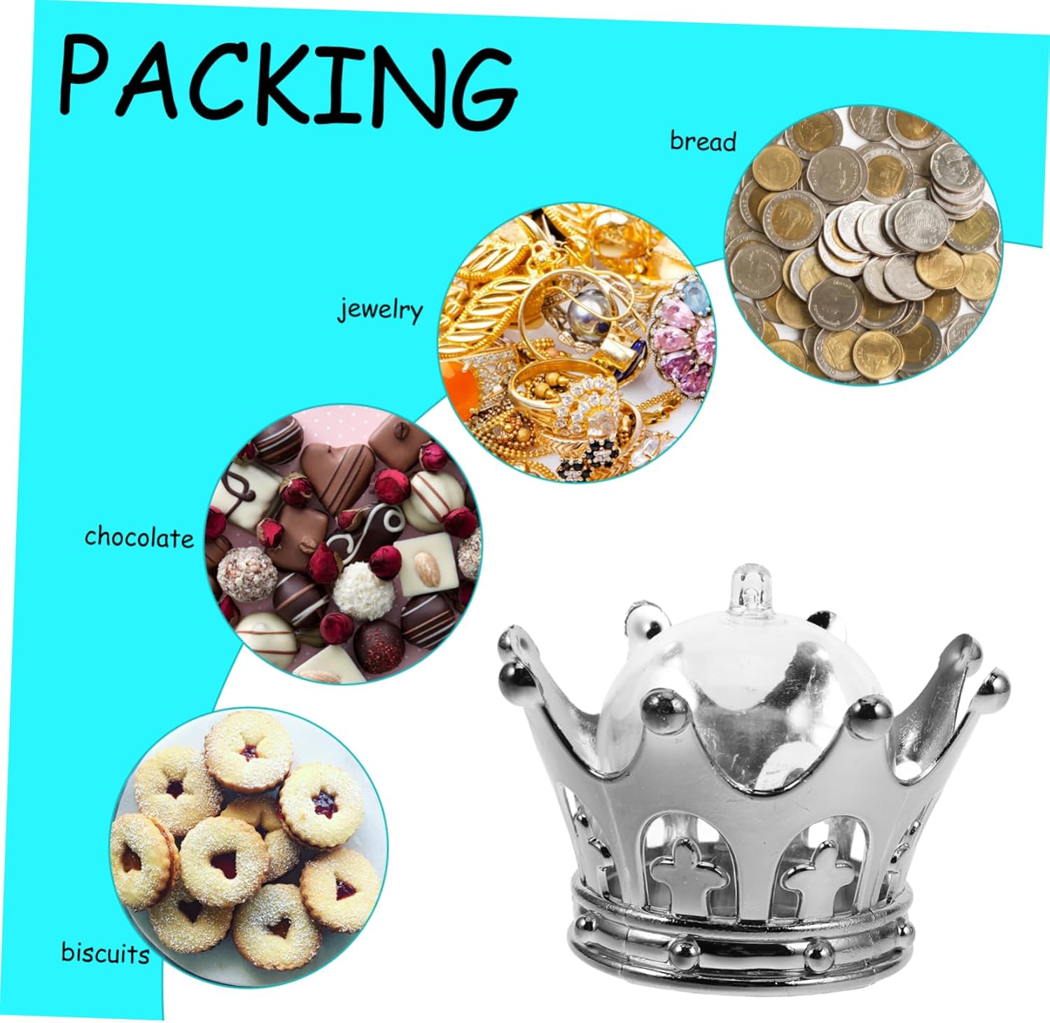 12pcs Cupcake Containers with Dome Silver Candy Boxes for Wedding Favors