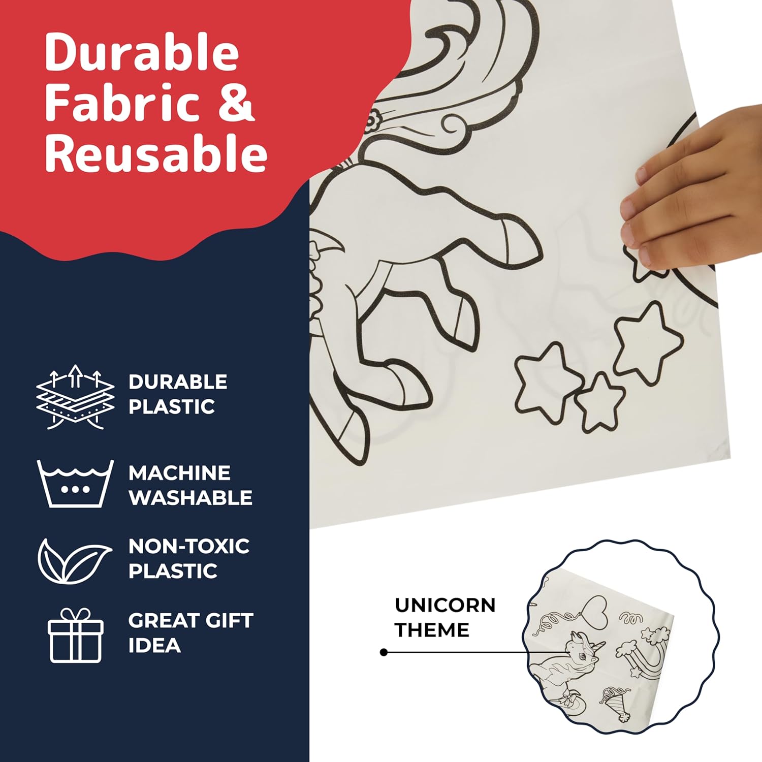 Prestee Unicorn Tablecloths 2 Pack - Birthday Decorations
