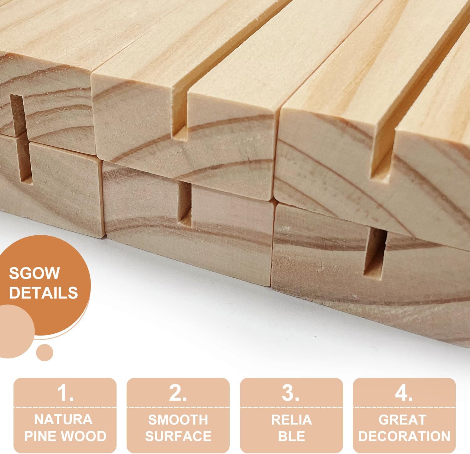 10 PCS Wood Place Card Holders for Events and Decor