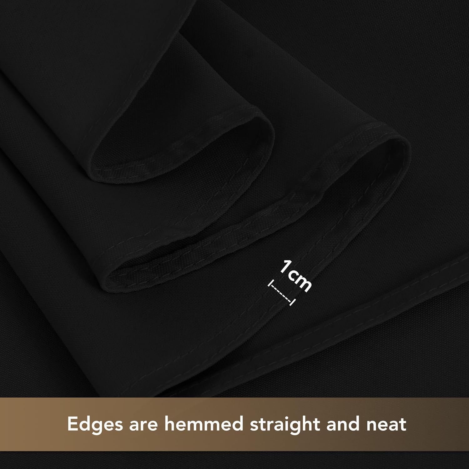 Sancua Black Rectangle Tablecloths 6 Pack for 8 Foot Tables