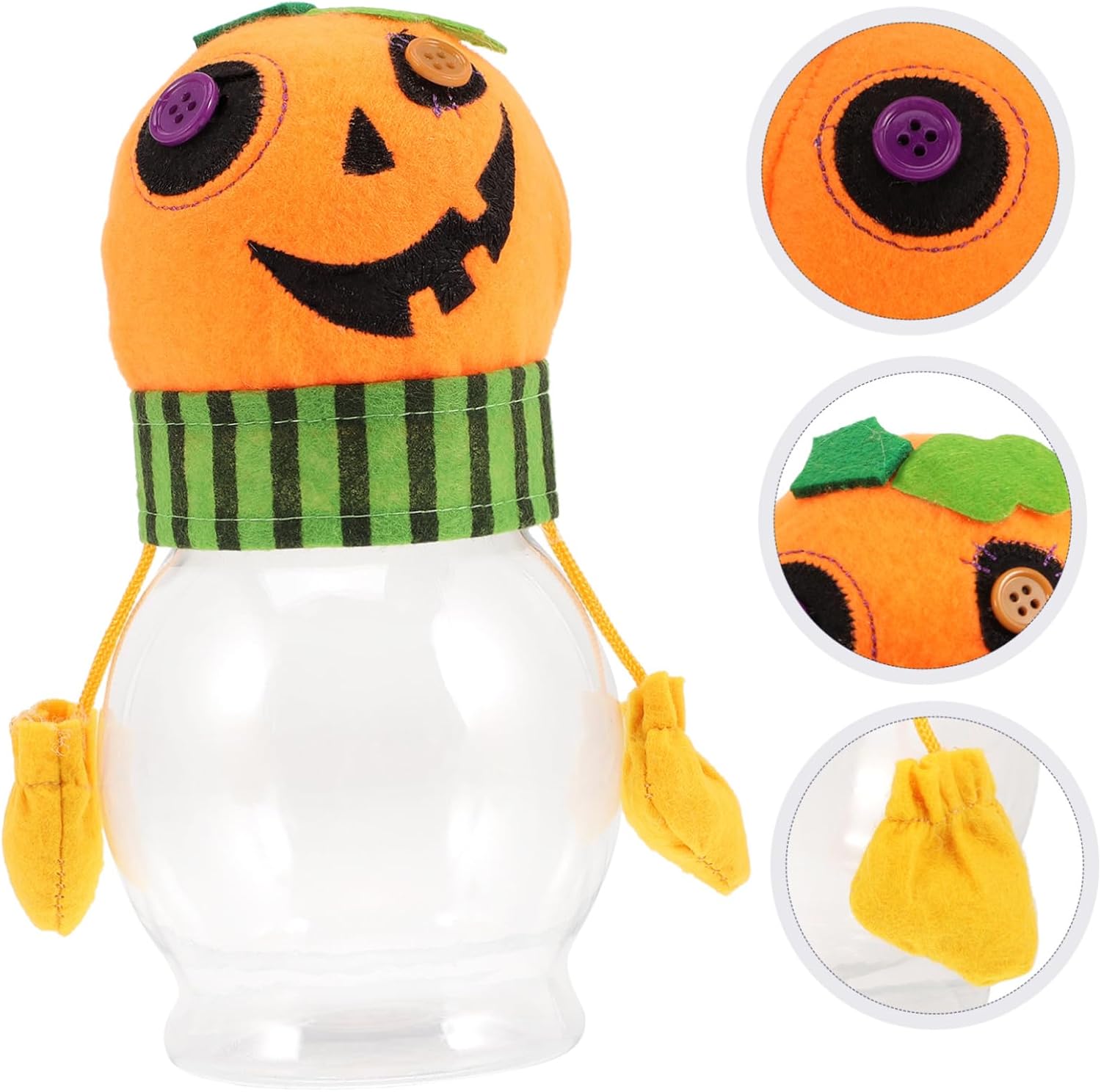 Halloween Candy Jar Creative Pumpkin Design Candy Server for Party Favors and Treats